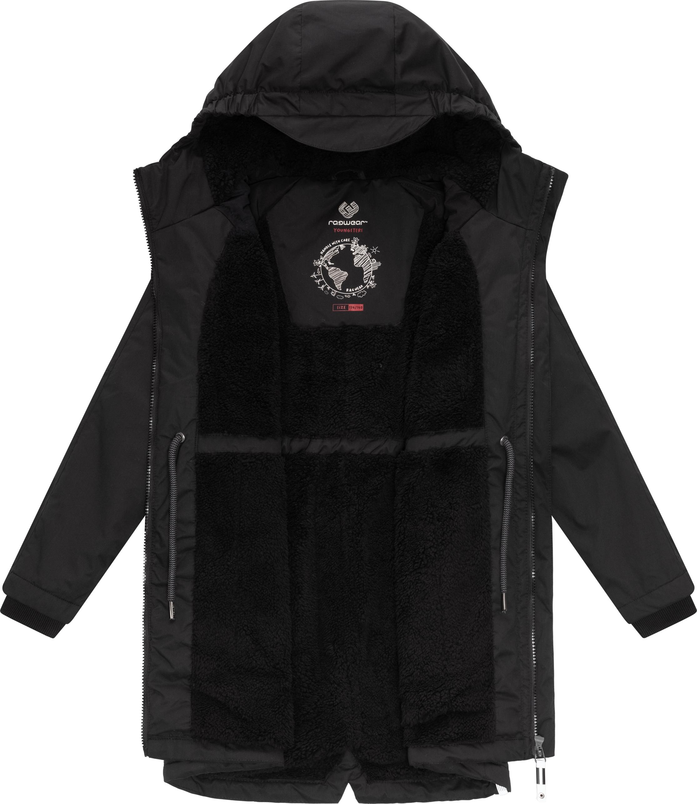 Ragwear Winterjacke »Uniparka B«, mit Kapuze, Jacke mit flauschig warmem Teddyfell-Innenfutter