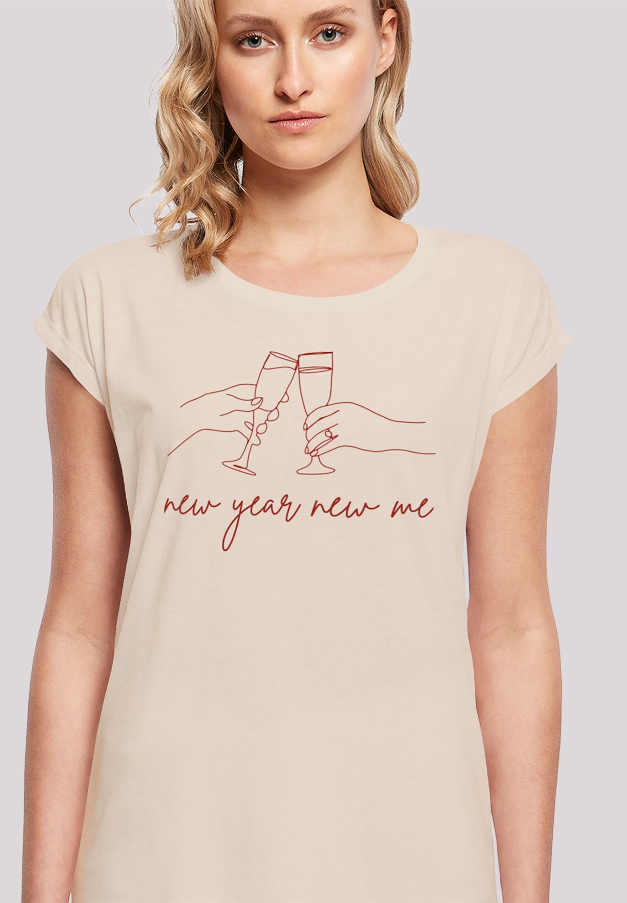 F4NT4STIC T-Shirt »Silvester Party new year new me«, Print