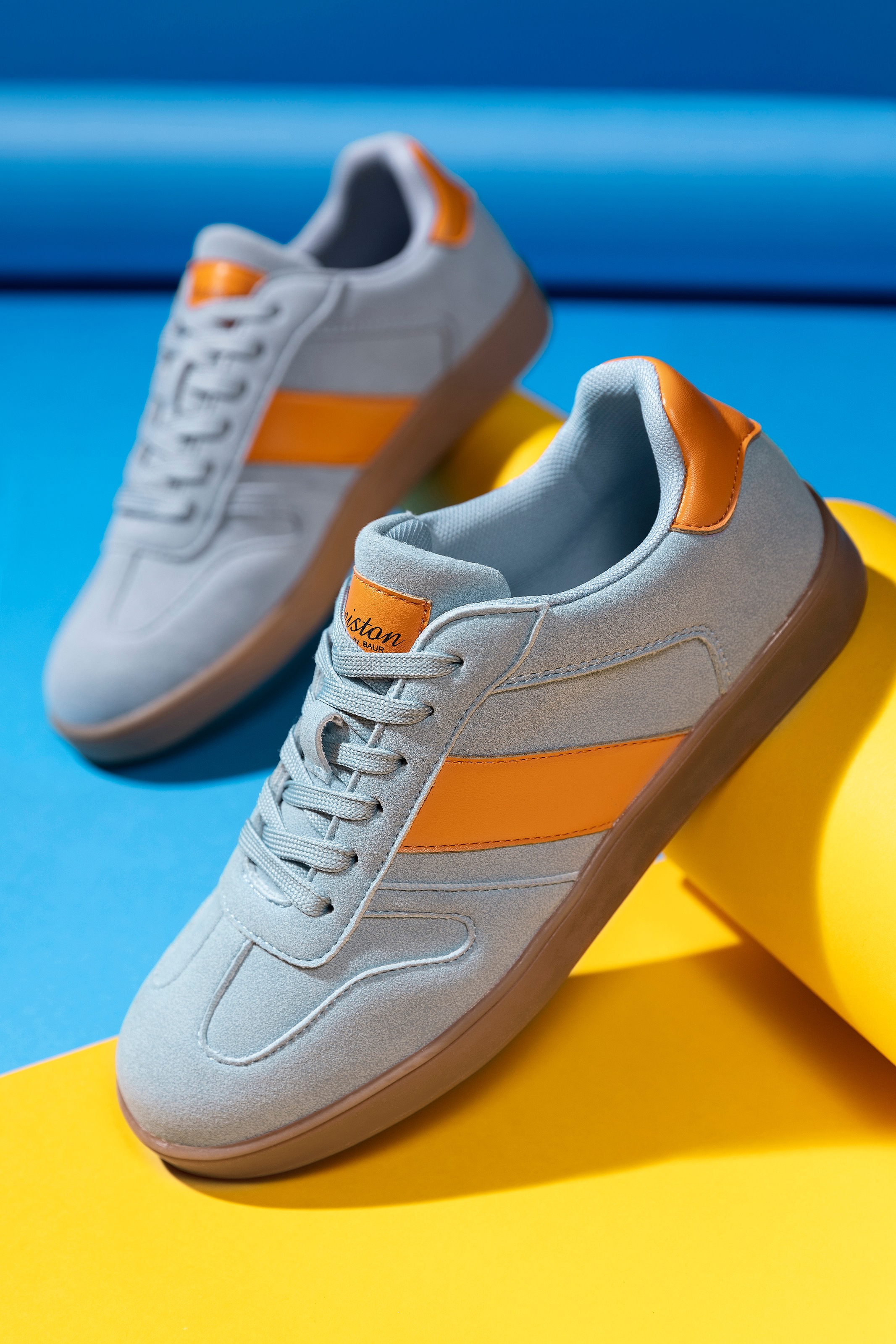 Aniston Aniston Women's Low Sneaker Light Blue-Orange 37 9