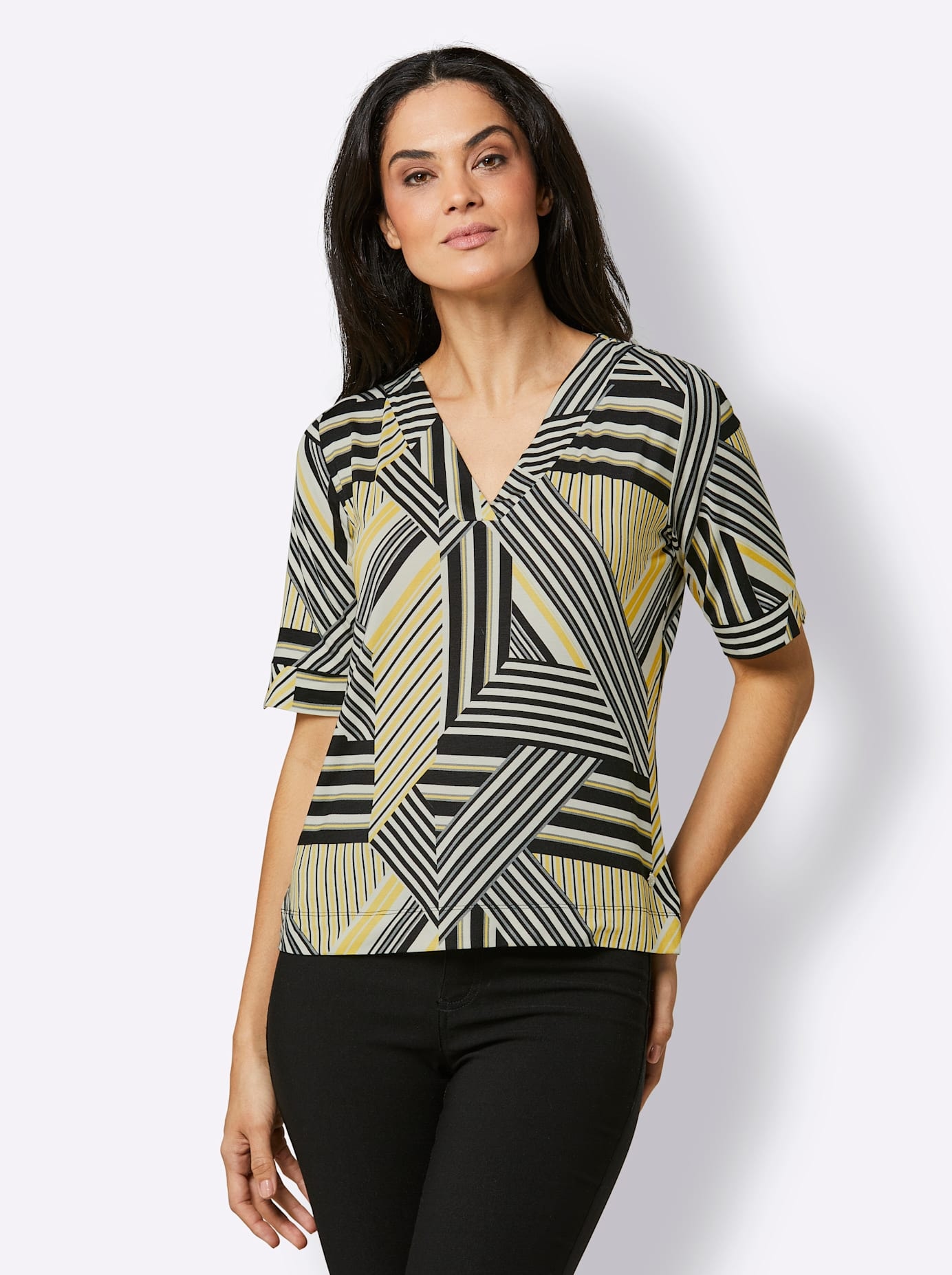 CREATION L PREMIUM Print-Shirt "Lyocell-Shirt" 1 Stk. tlg. günstig online kaufen