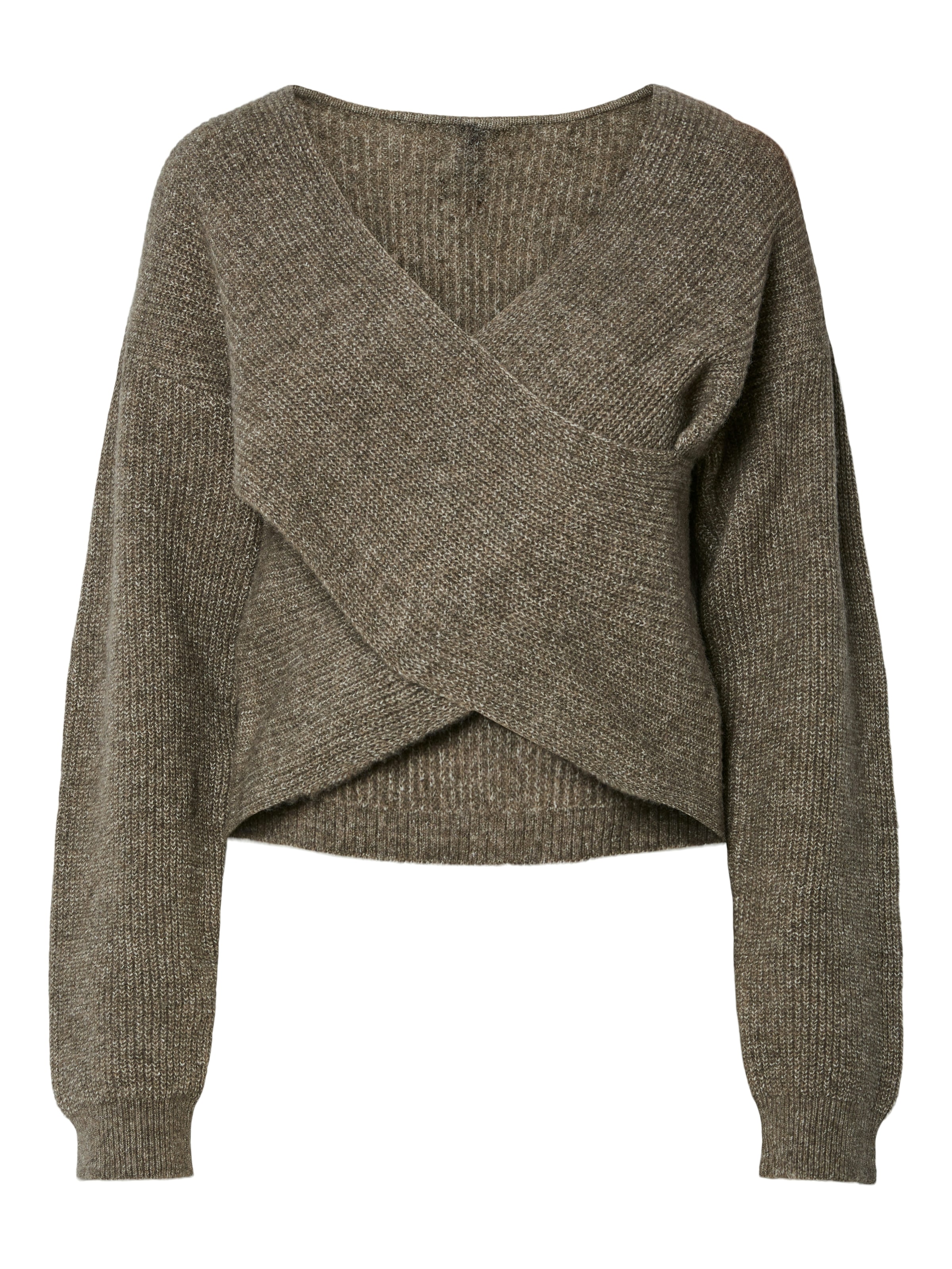 pieces Wickelpullover "PCSILLY LS REV WRAP KNIT NOOS BC" im Wickeldesign günstig online kaufen