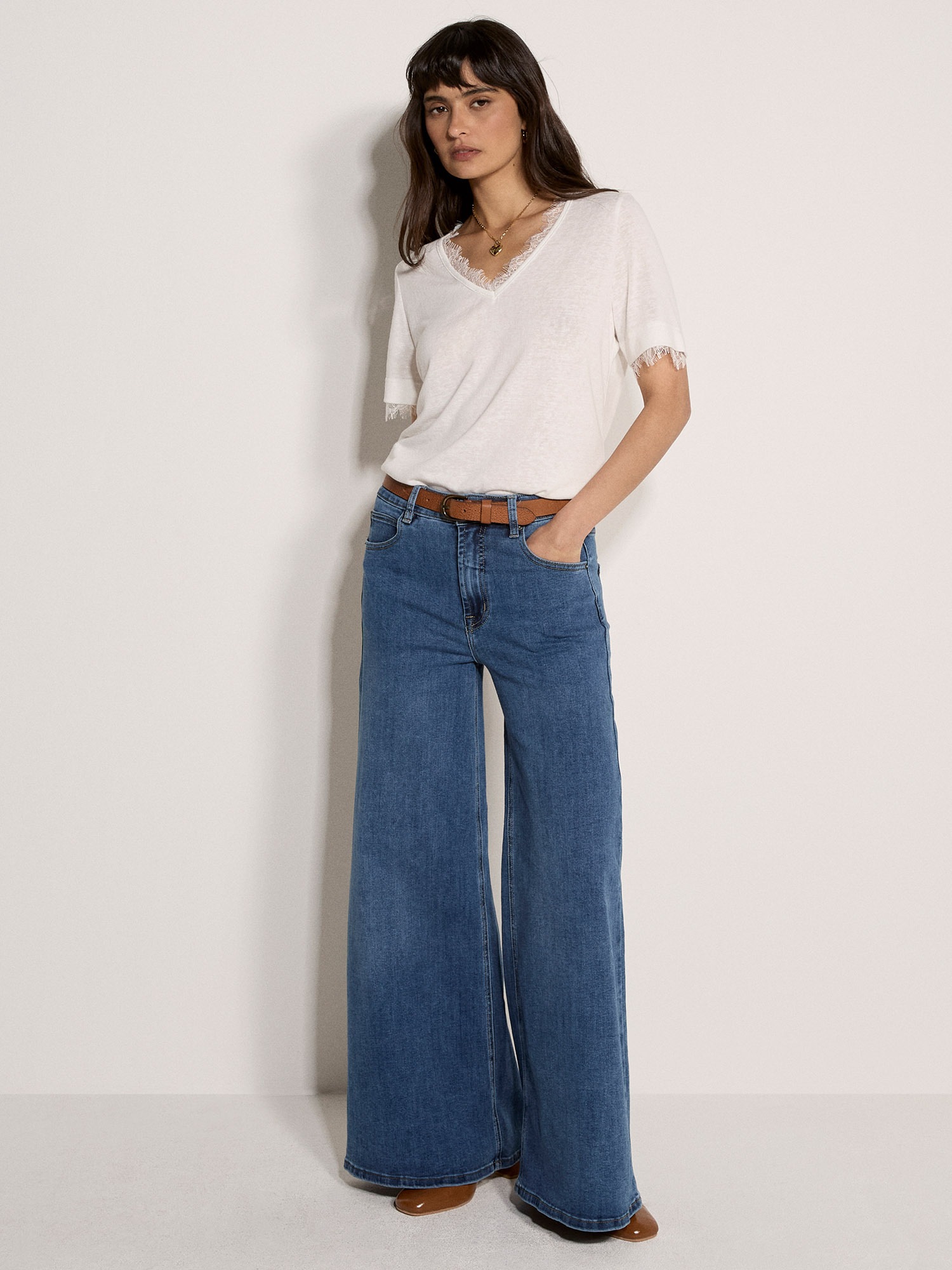Apricot Shirttop »Jersey T-Shirt« mit Spitze