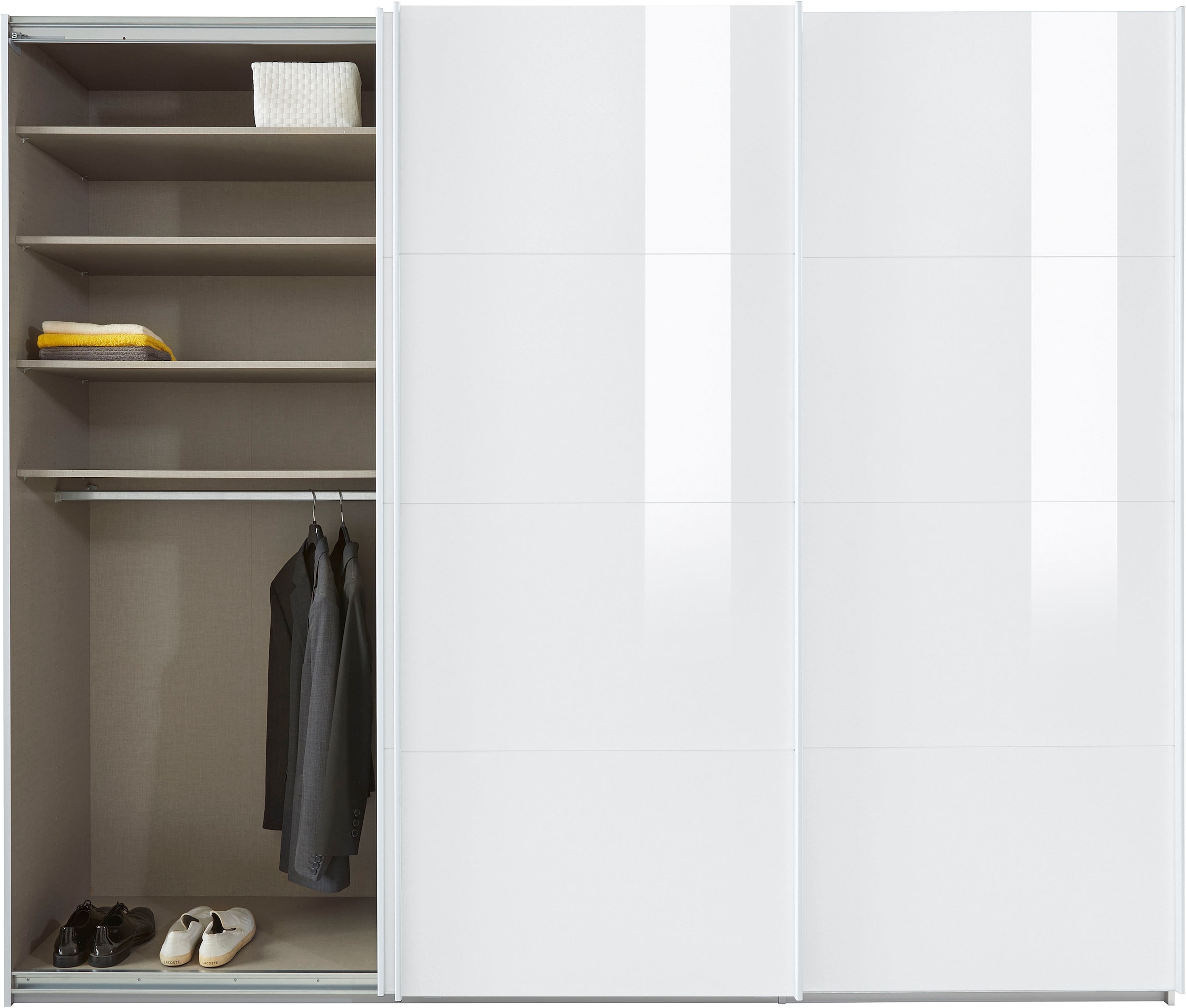 rauch Schwebetürenschrank »Kleiderschrank Schrank Garderobe TOPSELLER OTELI inkl. Inneneinteilung«, mit 3 Innenschubladen sowie zusätzlichen Einlegeböden MADE IN GERMANY