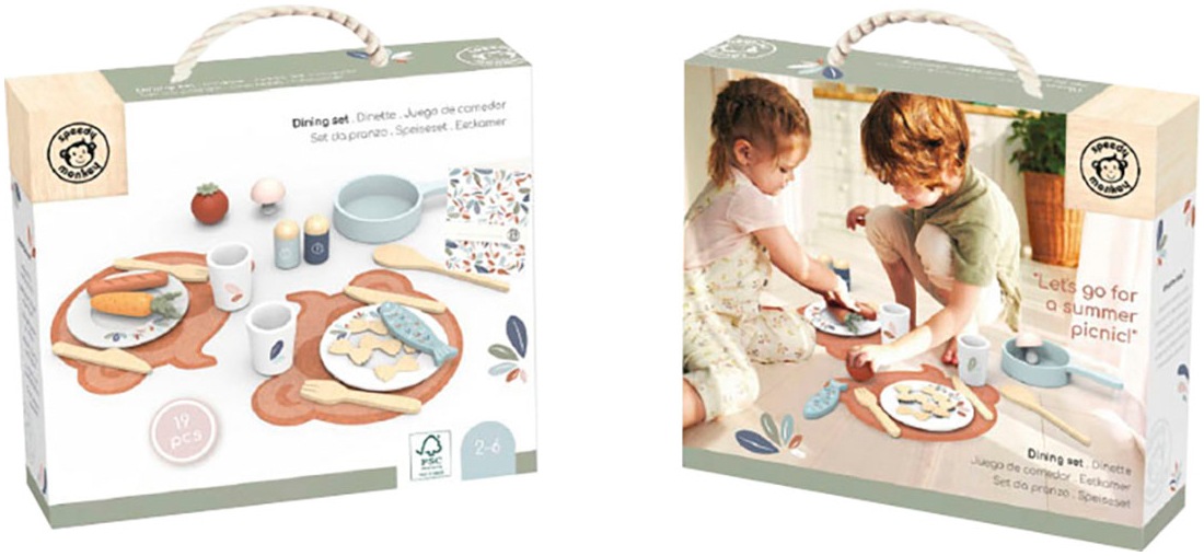 speedy monkey Spielgeschirr »Speiseset«, (19 tlg.)
