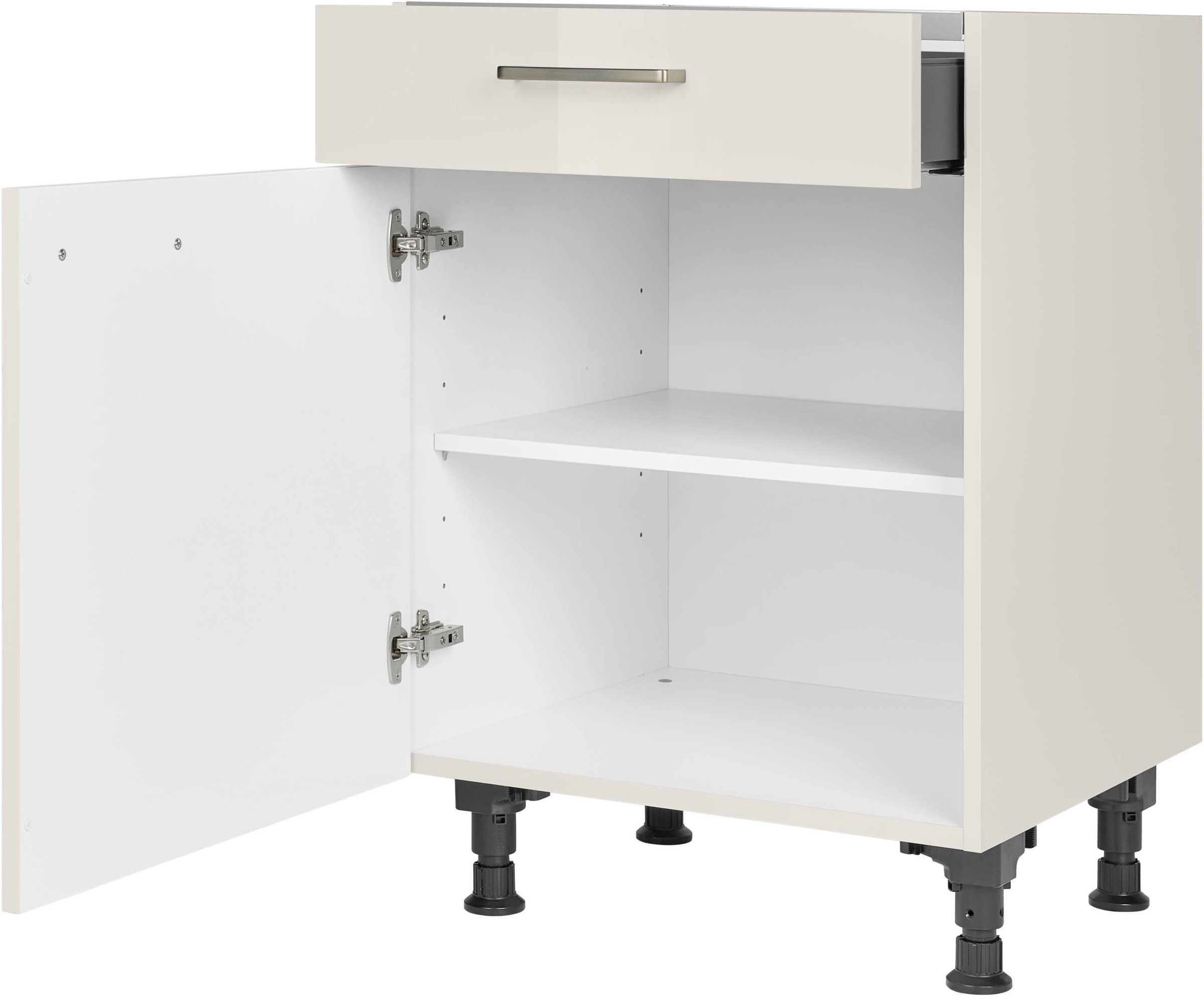nobilia® Kochfeldumbauschrank »"Flash", mit Schukasten und Tür, Ausrichtung wählbar«, vormontiert, Breite 60 cm