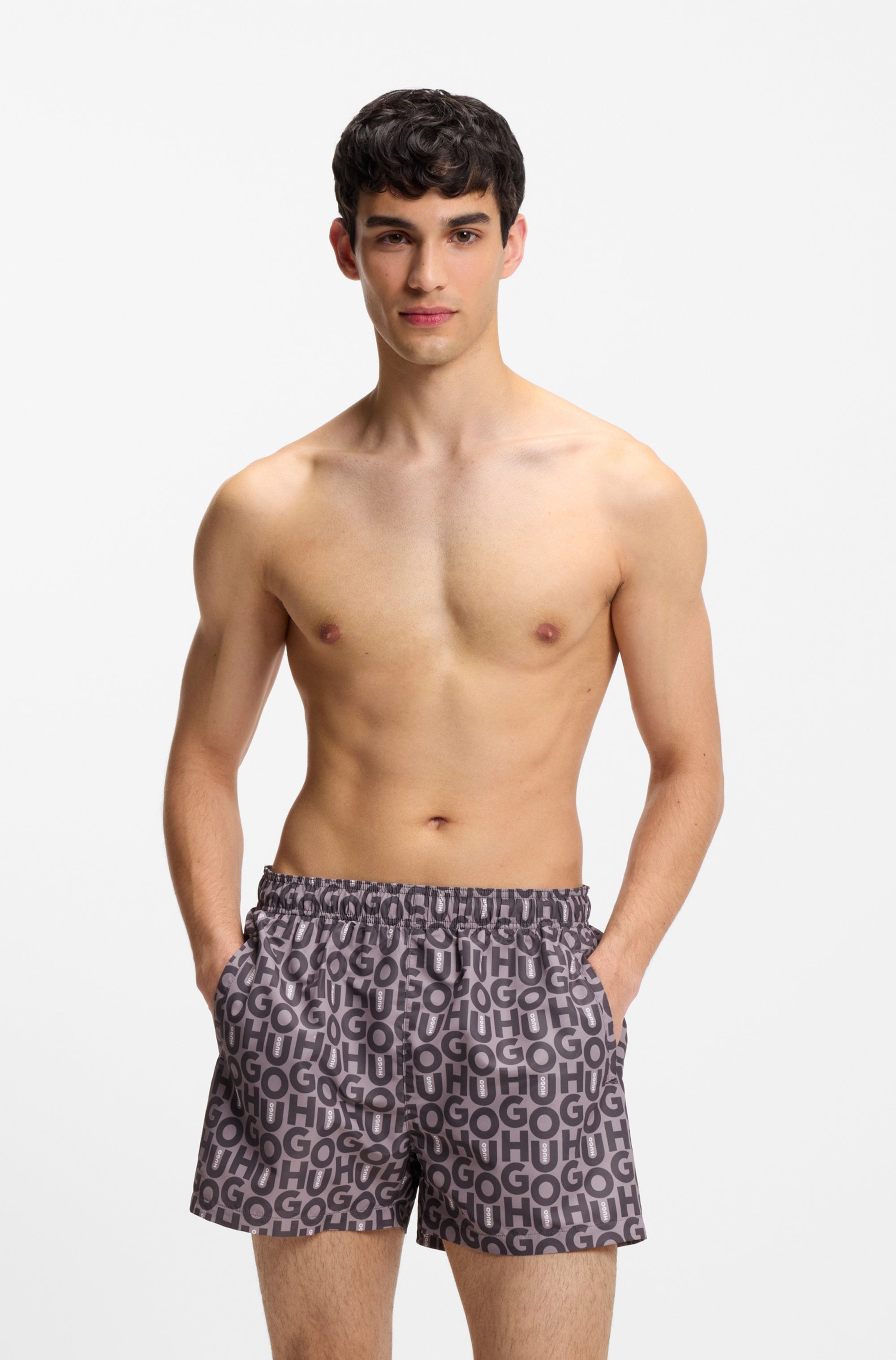 HUGO Underwear Badeshorts "NALU" elastischer Bund, Allover Print günstig online kaufen