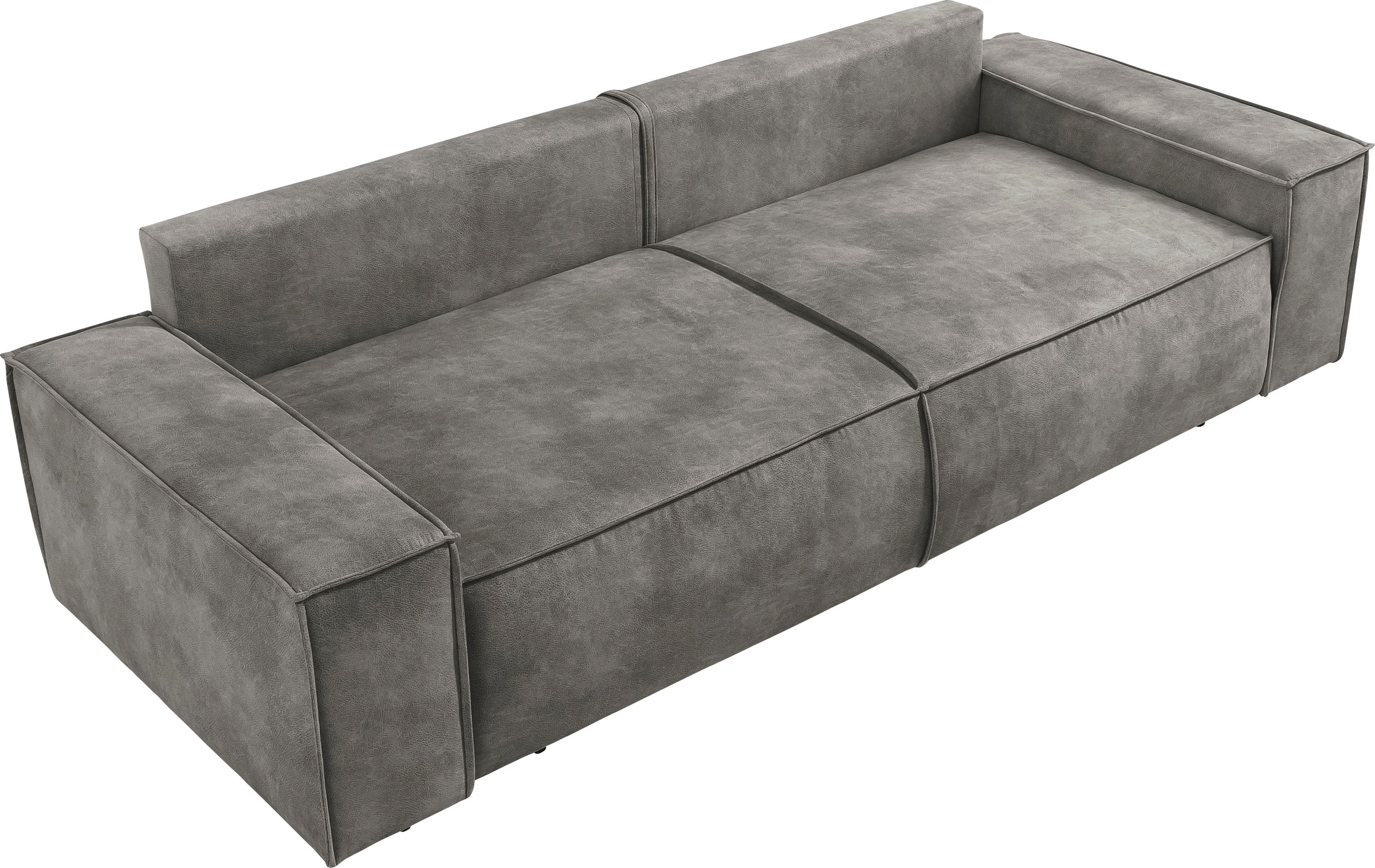 Home affaire 3-Sitzer »SHERWOOD Schlafsofa (257cm) Cord, Samtvelours, Vintage-Lederoptik«, Schlaffunktion mit Bettkasten (ca. 136/200cm)