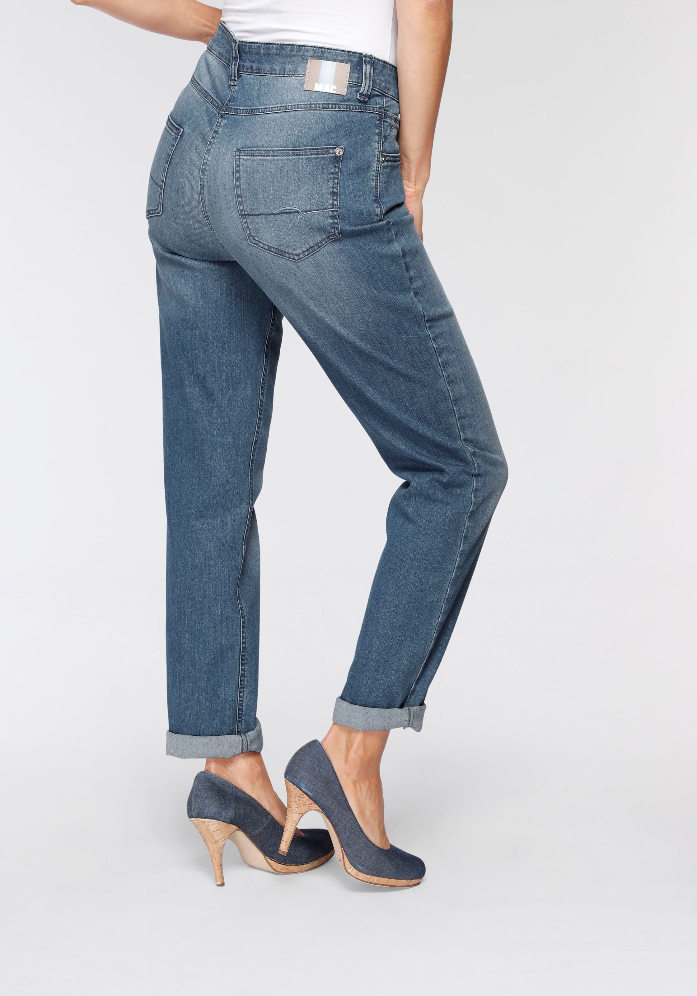 BAUR Stretch-Jeans geschnitten MAC für Gerade | »Melanie«, kaufen