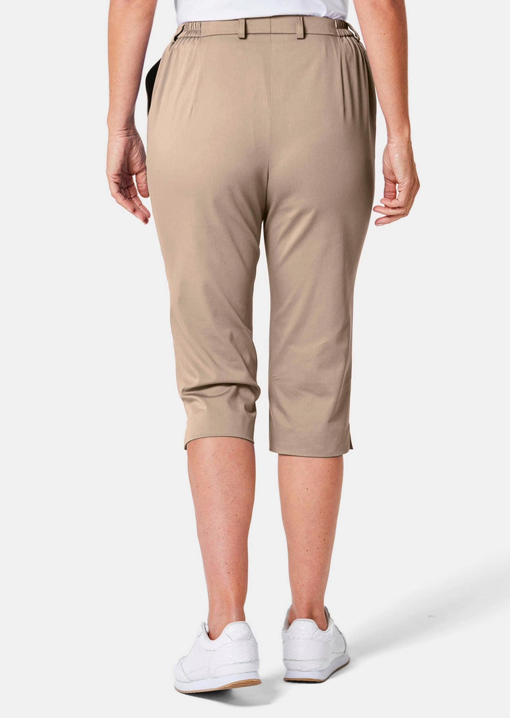 GOLDNER Caprihose »Verkürzte Satinhose Sportive Capri-Hose aus trageangenehmen Satin«