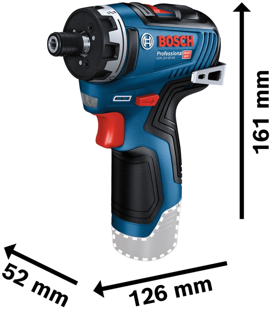 Bosch Professional Akku-Bohrschrauber »»GSR 12V-35 HX««, ohne Akku, ohne Ladegerät