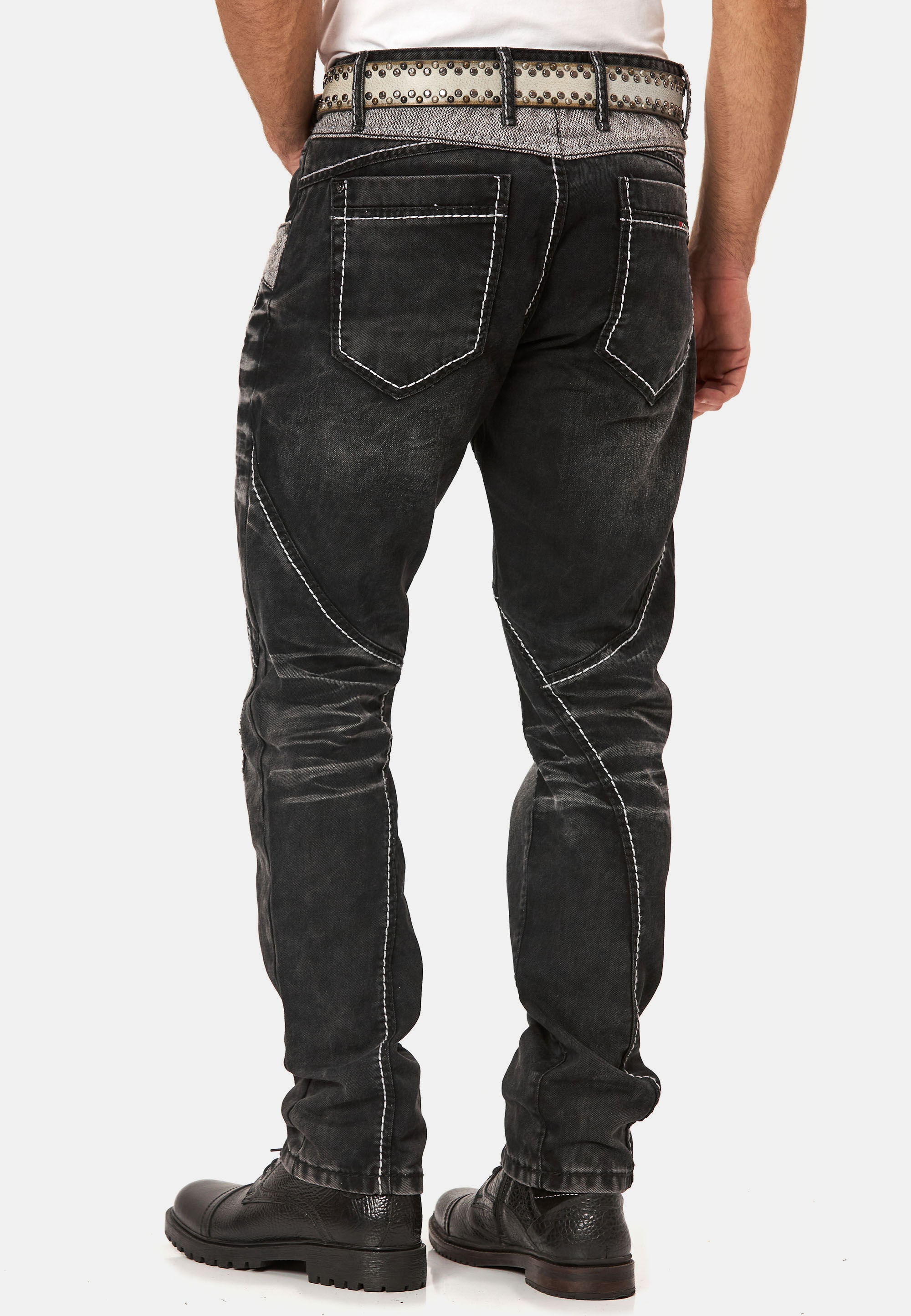 Cipo & Baxx Regular-fit-Jeans »CD917« im Used Look
