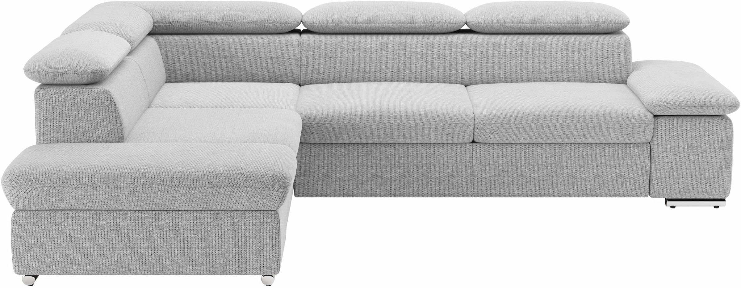 sit&more Ecksofa "Valantine L-Form, B: 272 cm, Armteilverstellung, Kopfteilverstellung" mit Schlaffunktion, Komfortsofa, modern