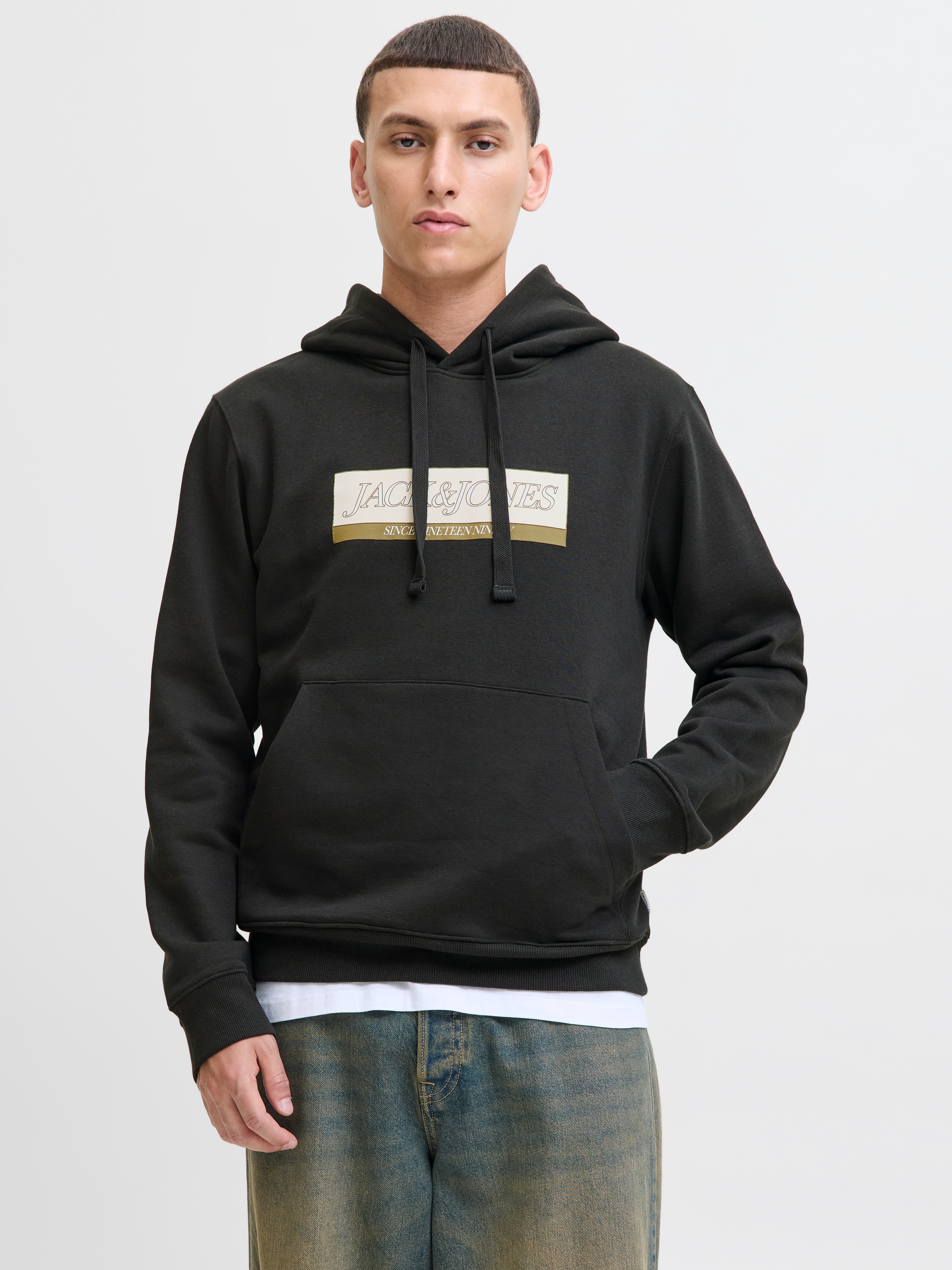 Jack & Jones Kapuzensweatshirt "JORINWOOD BLOCK BRANDING SWEAT HOOD" günstig online kaufen