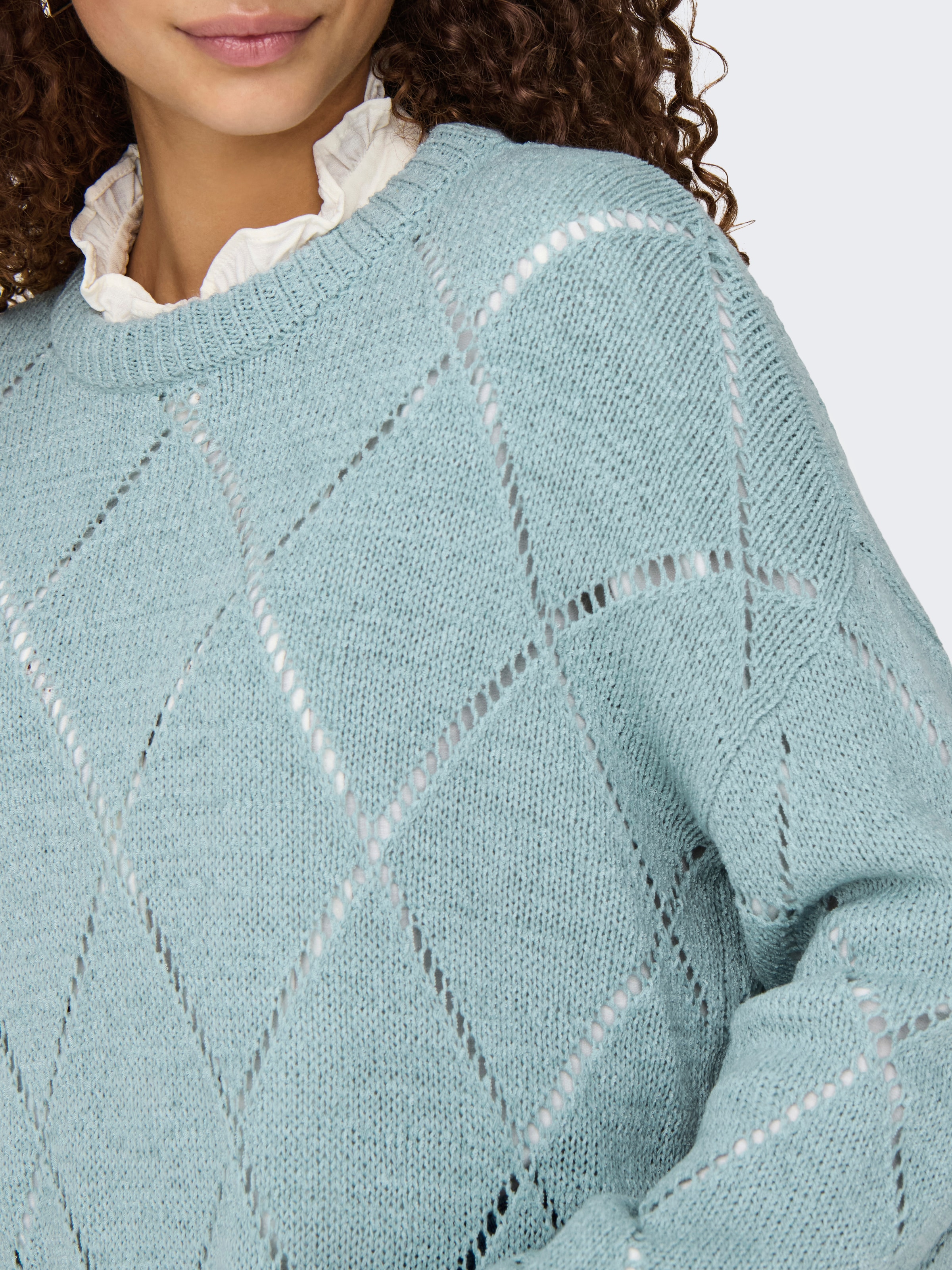 ONLY Strickpullover »ONLGEENAS LS STRUCTURE O-NECK CC KNT«