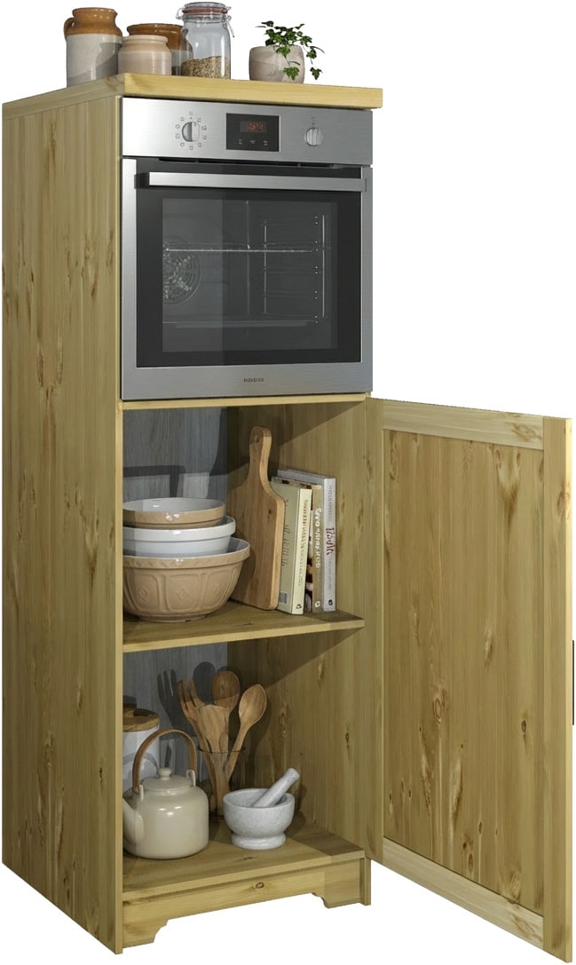 Home affaire Backofen/Kühlumbauschrank »Meliss« aus massiver Kiefer, Breite 60 cm, Soft-Close-Funktion