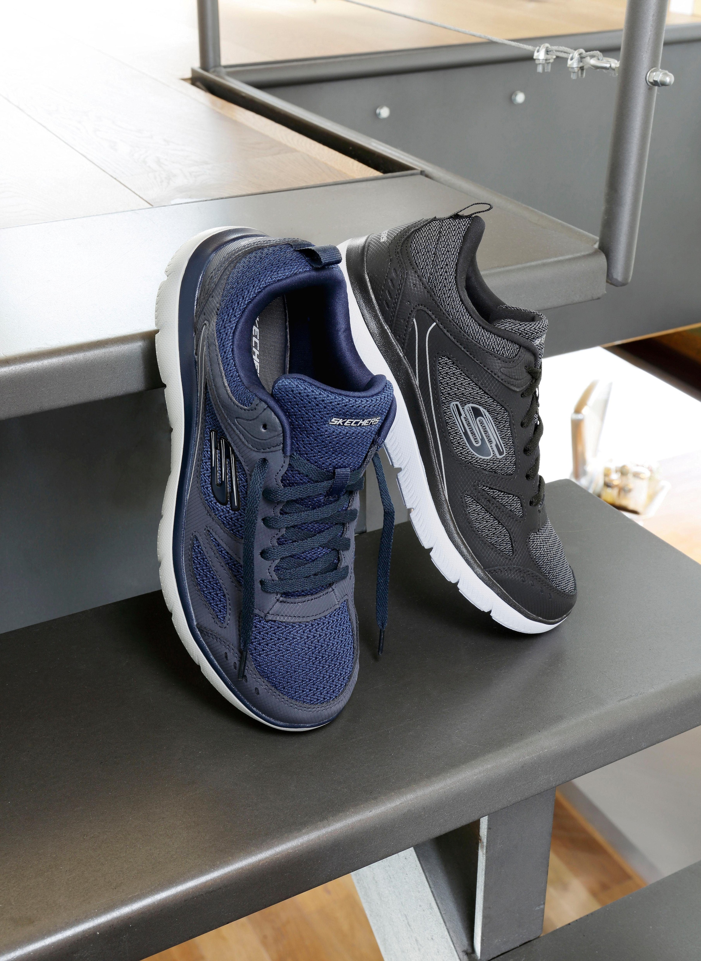 Skechers Sneaker »Summits-South Rim«, Freizeitschuh, Halbschuh, Schnürschuh im modernen Materialmix