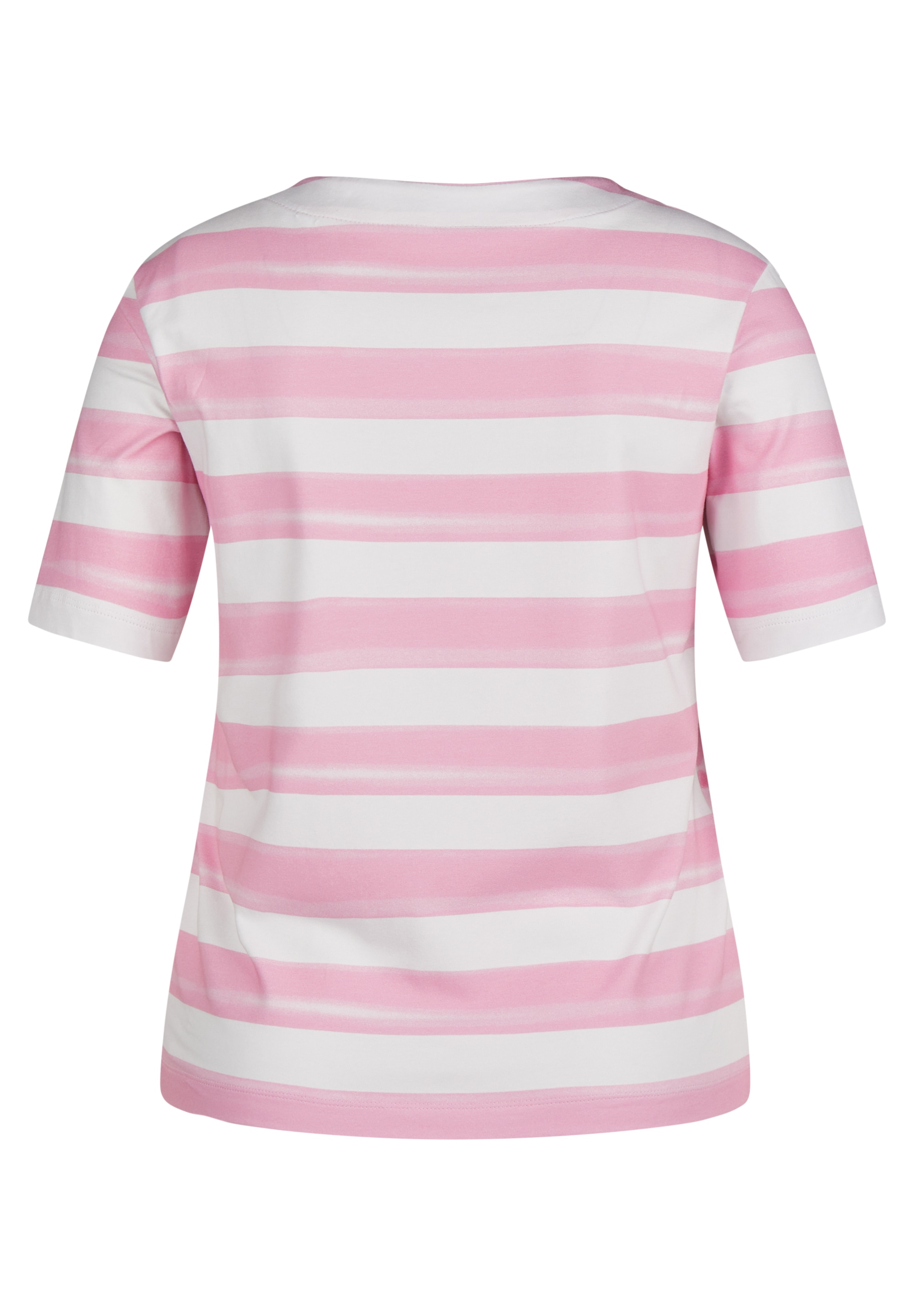 Rabe Rundhalsshirt, mit Streifen und floralem Muster