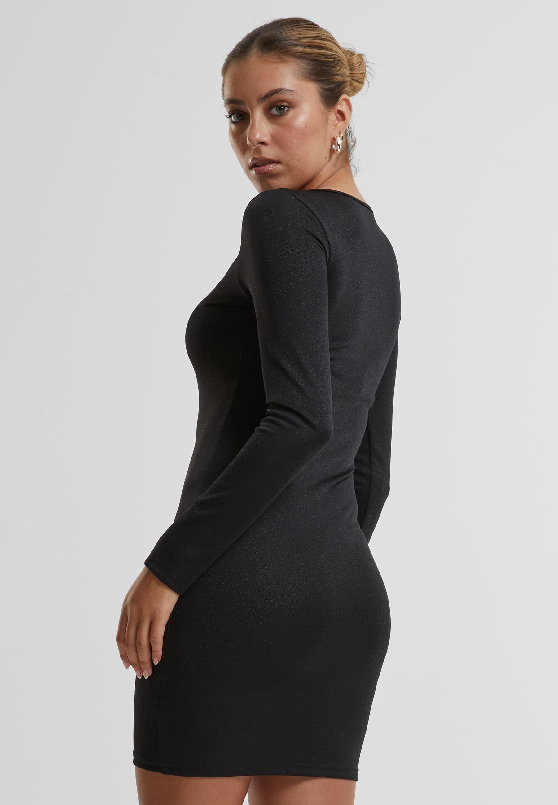 URBAN CLASSICS Shirtkleid »Urban Classics Ladies Glitter Longsleeve Dress«, (1 tlg.)