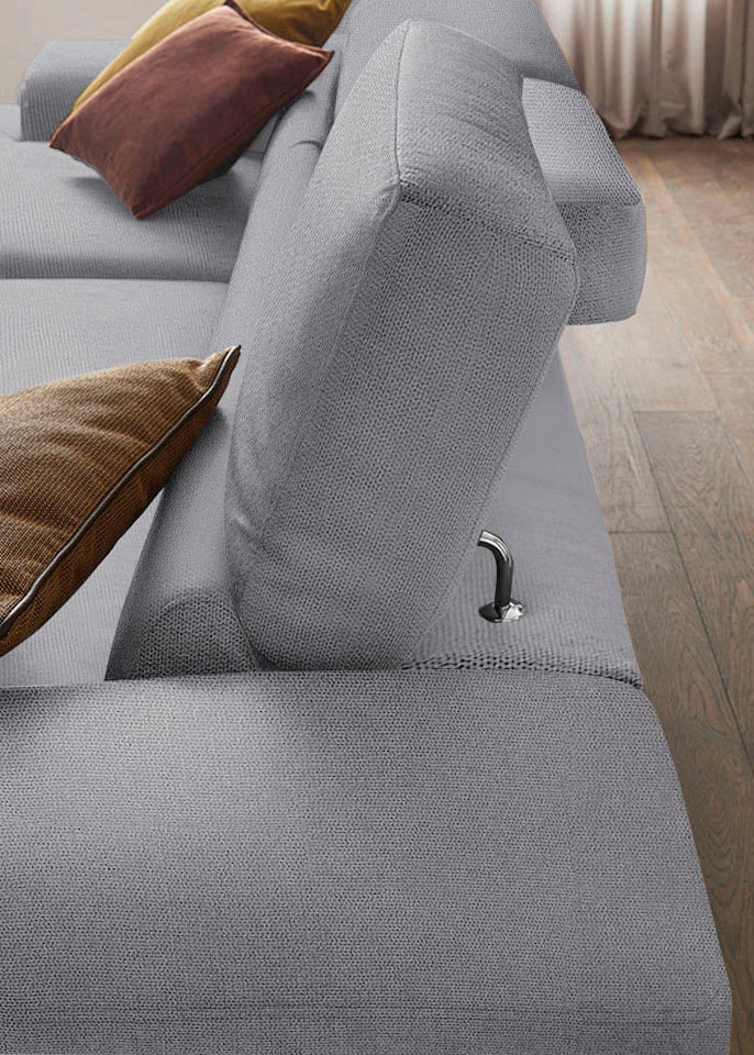Thumbnail - W.SCHILLIG Ecksofa "piedroo, Designsofa mit tollem Sitzkomfort, bequem und elegant, L-Form", Kopfteilverstellung, wahlwe...