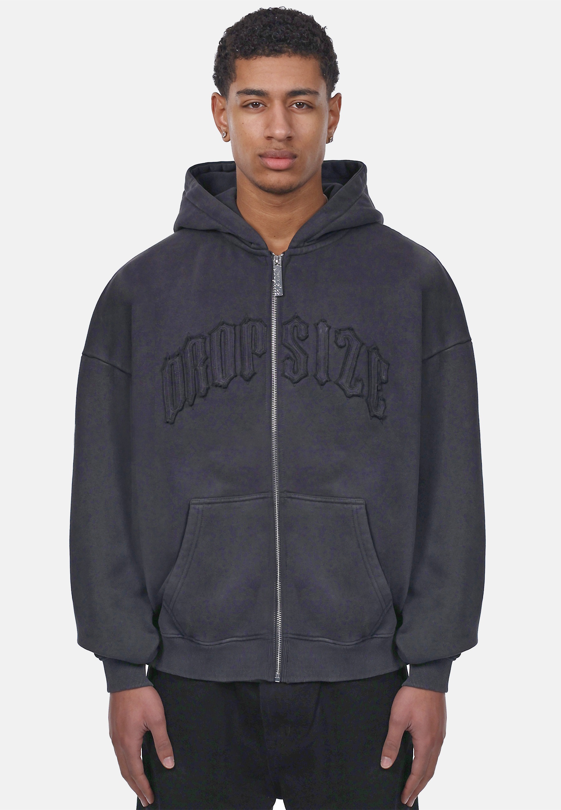 Dropsize Sweatjacke »Dropsize SUPER HEAVY OVERISZE RAW EDGES ZIP HOODIE«