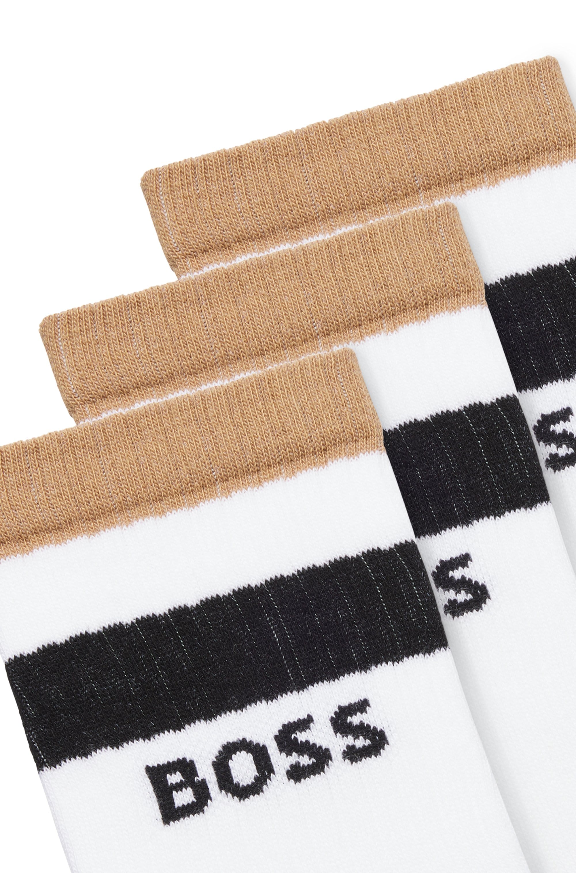 BOSS Kurzsocken "3P QS Rib Iconic CC", (3 Paar), mit Rippstruktur, Ferse un günstig online kaufen