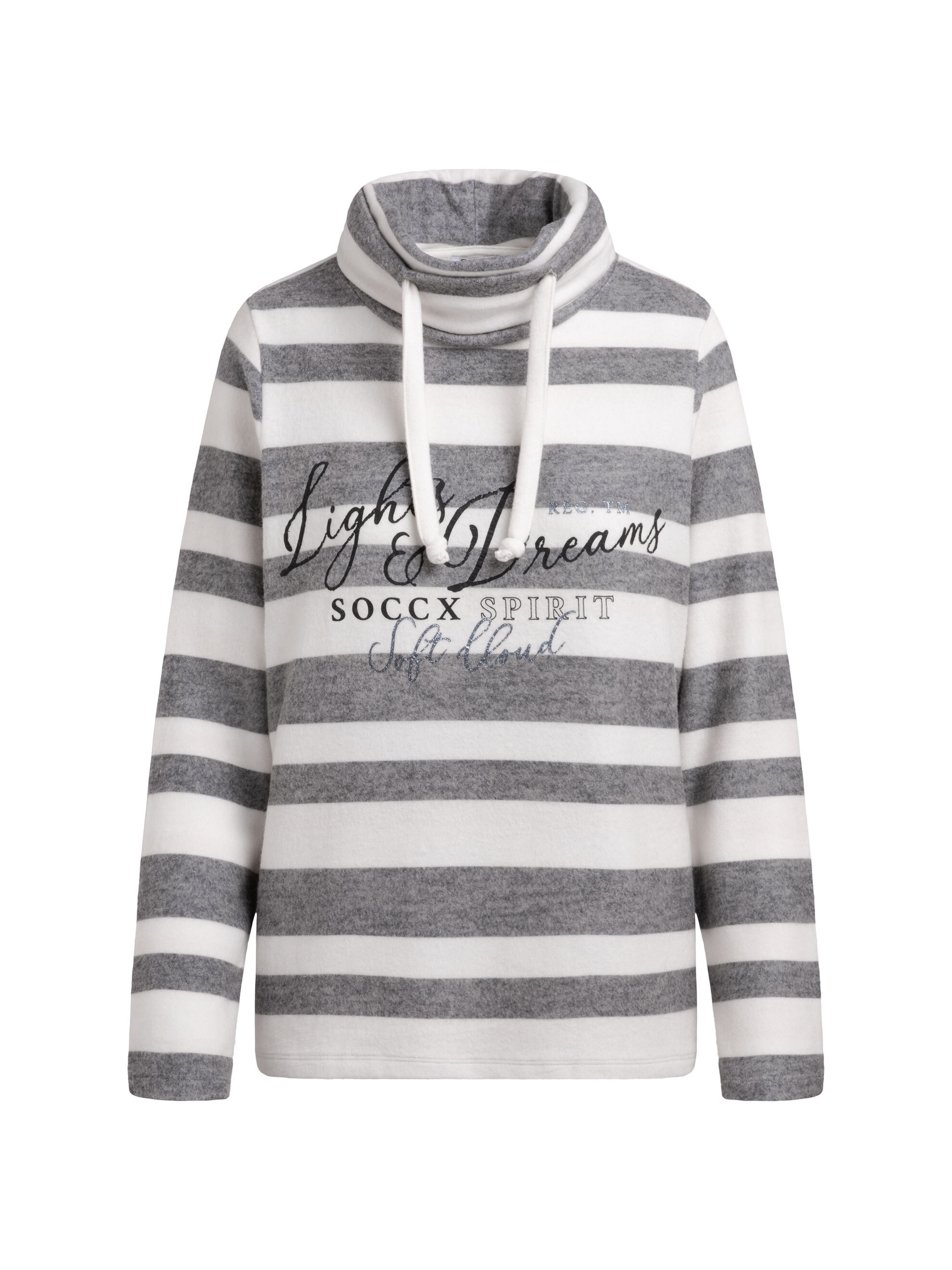 SOCCX Rundhalspullover mit Glitzerdruck