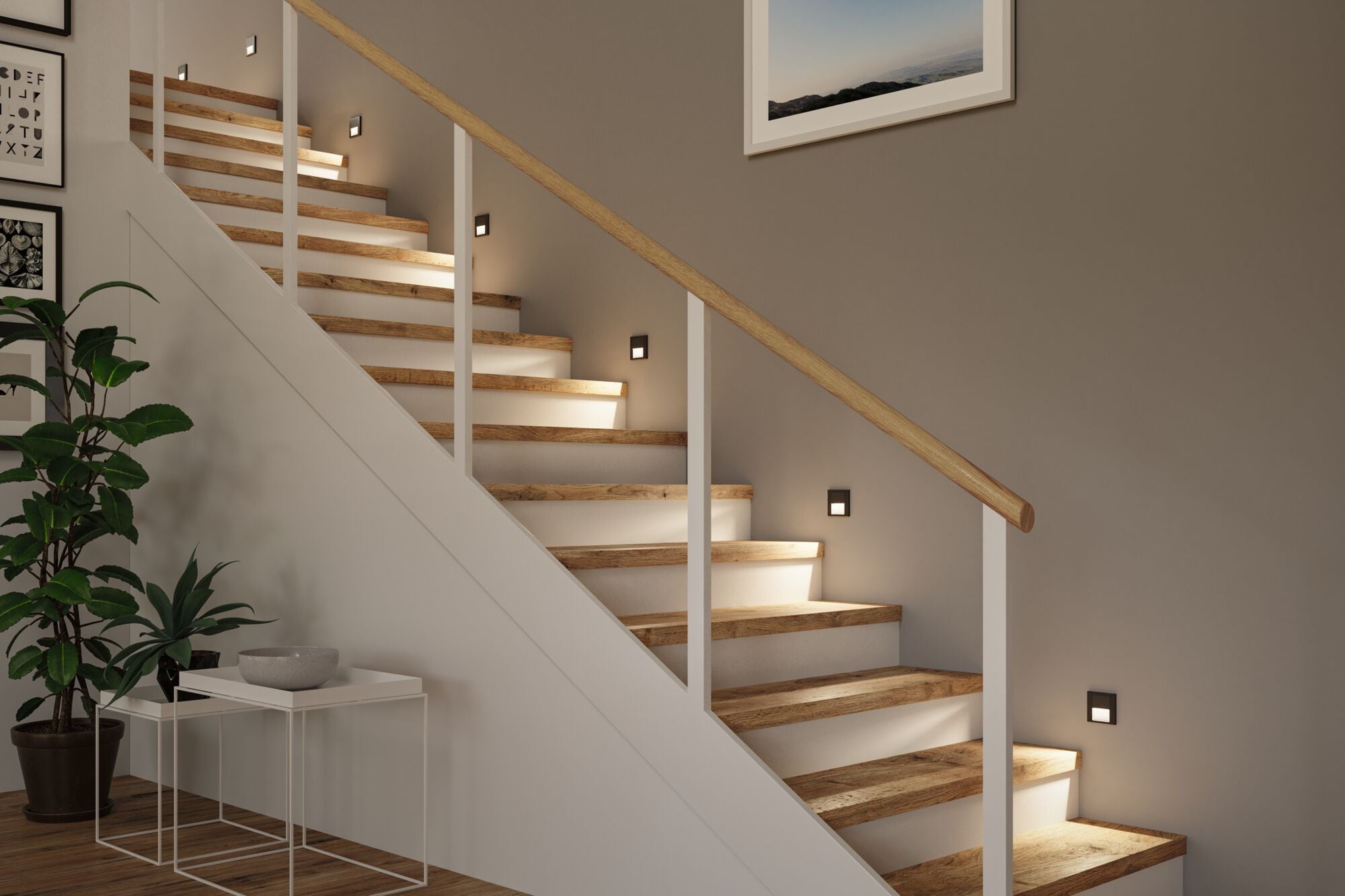Paulmann LED Einbauleuchte »LED Wandeinbauleuchte Tsaro eckig 80x36mm«, 1 flammig