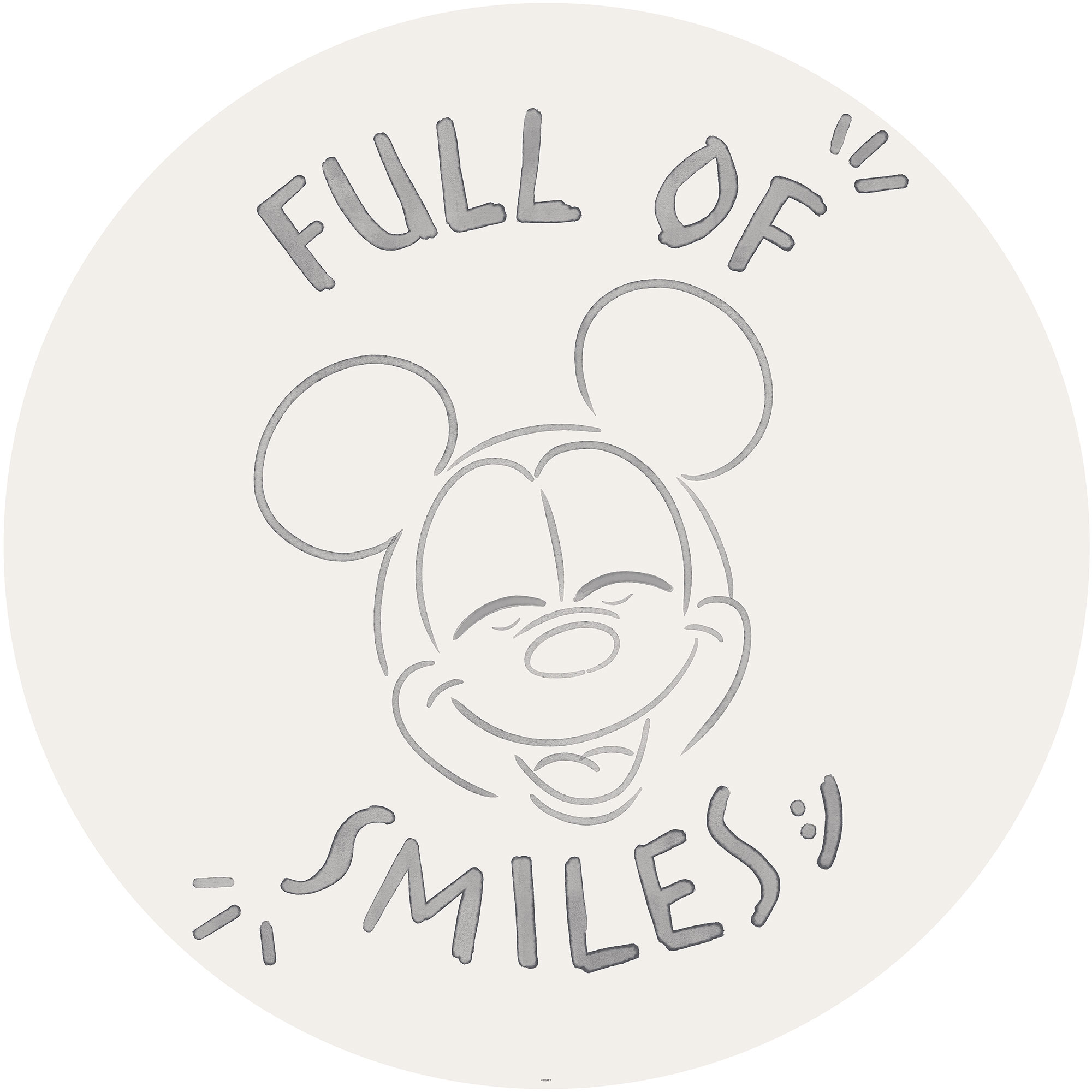Komar Fototapete "Vlies selbstklebend - Mickey Mouse Joke - Größe 125 x 125 cm" bedruckt glatt Kinderzimmer