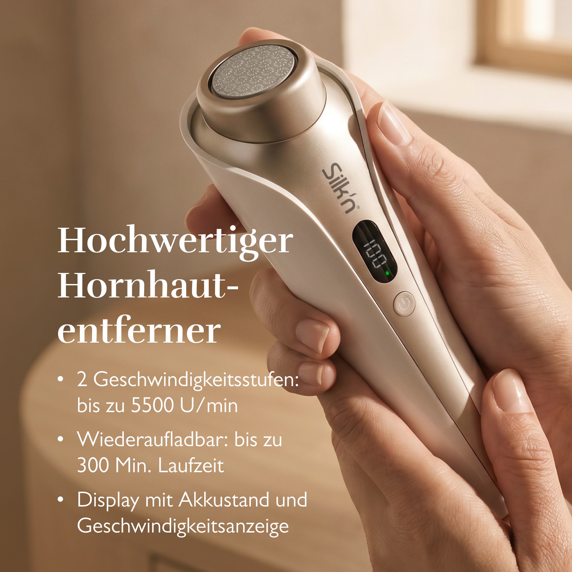Silk'n Elektrischer Hornhautentferner »GlassPedi«