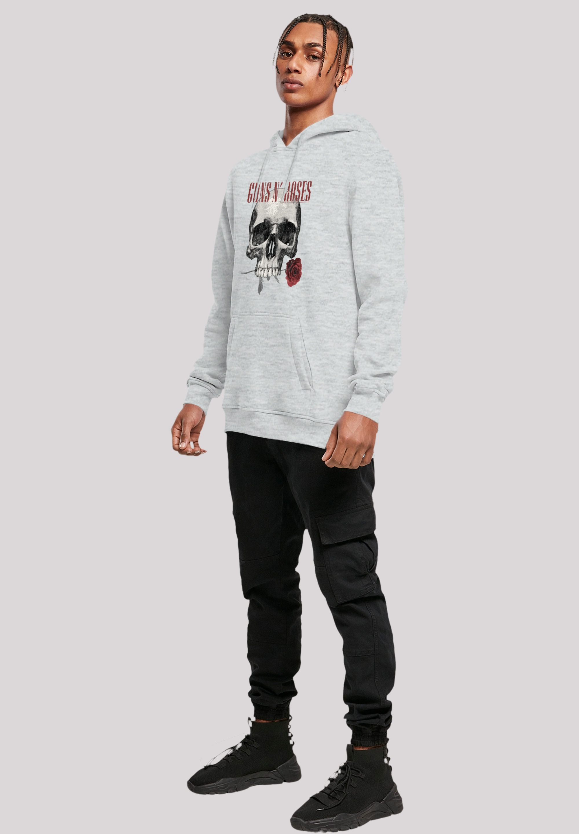 F4NT4STIC Kapuzenpullover »Guns 'n' Roses Flower Skull Rock Musik Band«, Premium Qualität