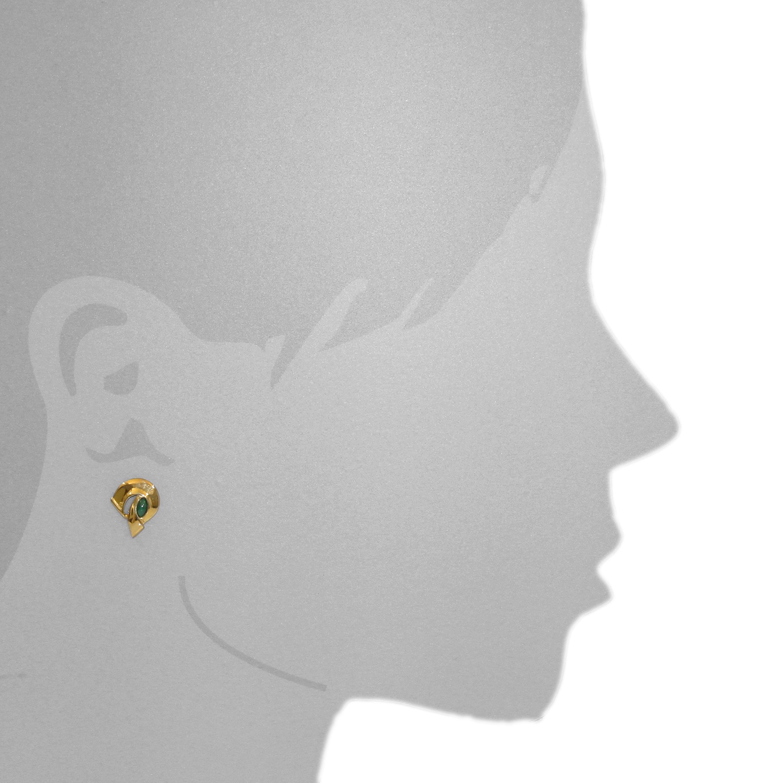 OSTSEE-SCHMUCK Paar Ohrstecker »- Caya - Gold 333/000 - Malachit«