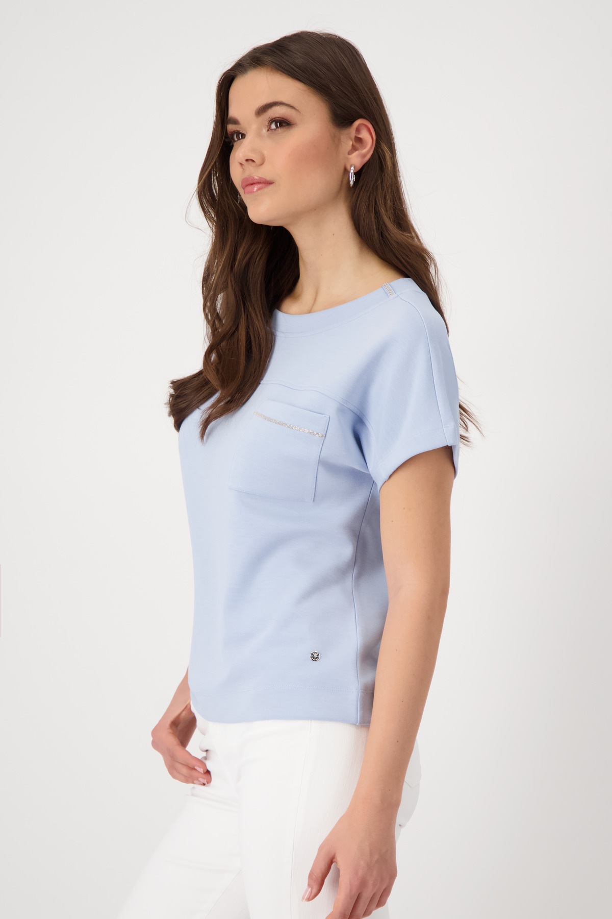 Monari Sweatshirt "Sweatshirt Basic Kette", mit Glitzertasche günstig online kaufen