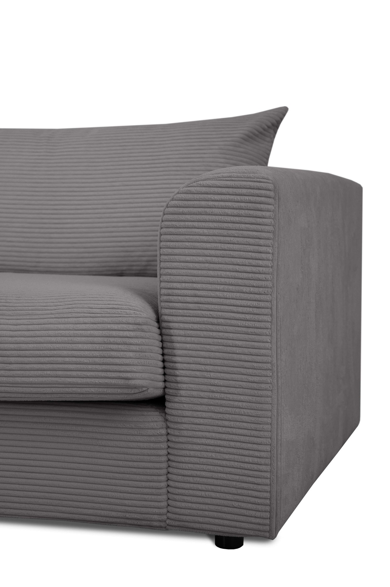 LeGer Home by Lena Gercke Ecksofa »Avelina«, (2 St.), Breite 297 cm, in Cord- und Chenille- Stoff, Rückenkissen mit Federn
