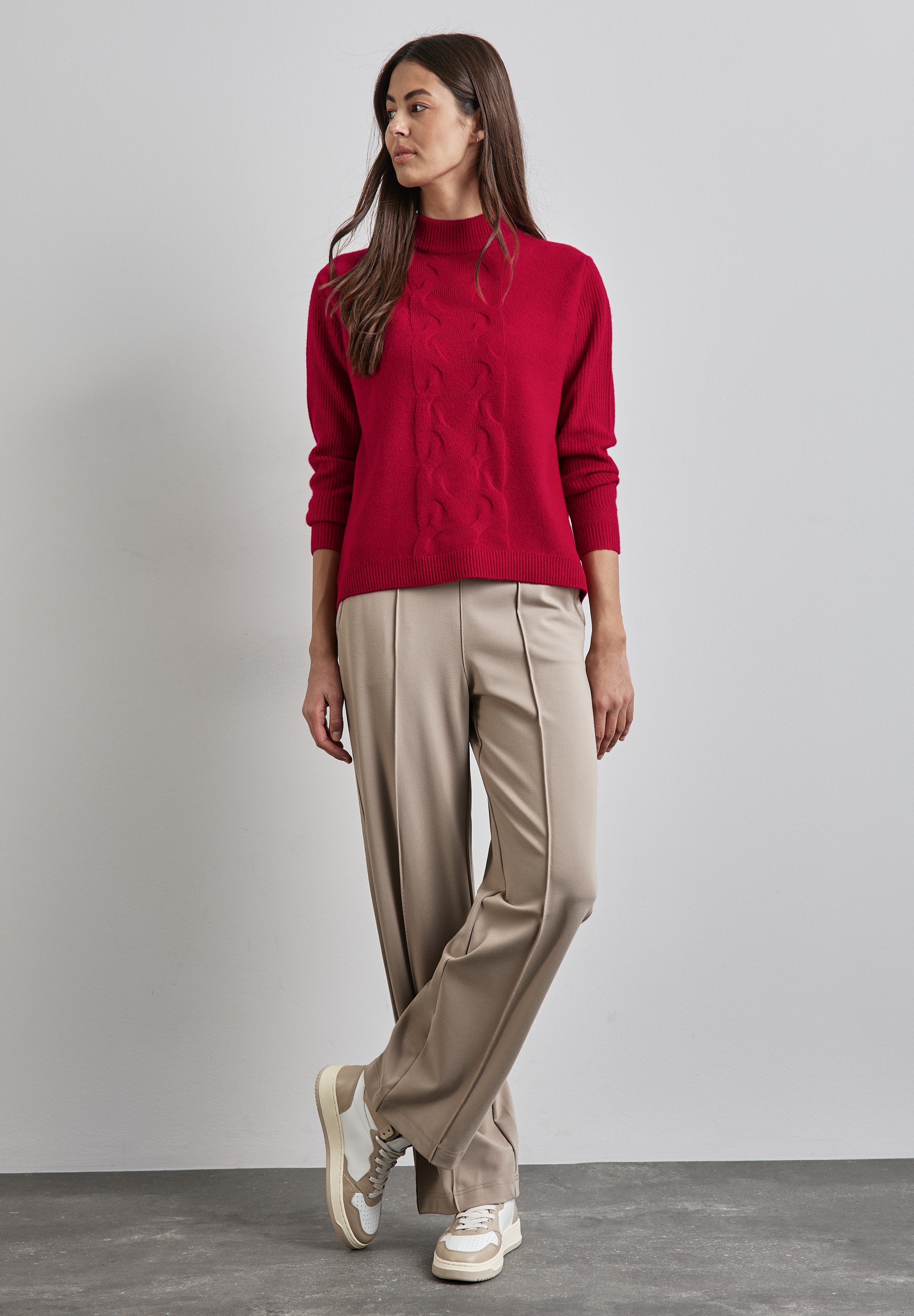 STREET ONE Strickpullover, aus softem Materialmix