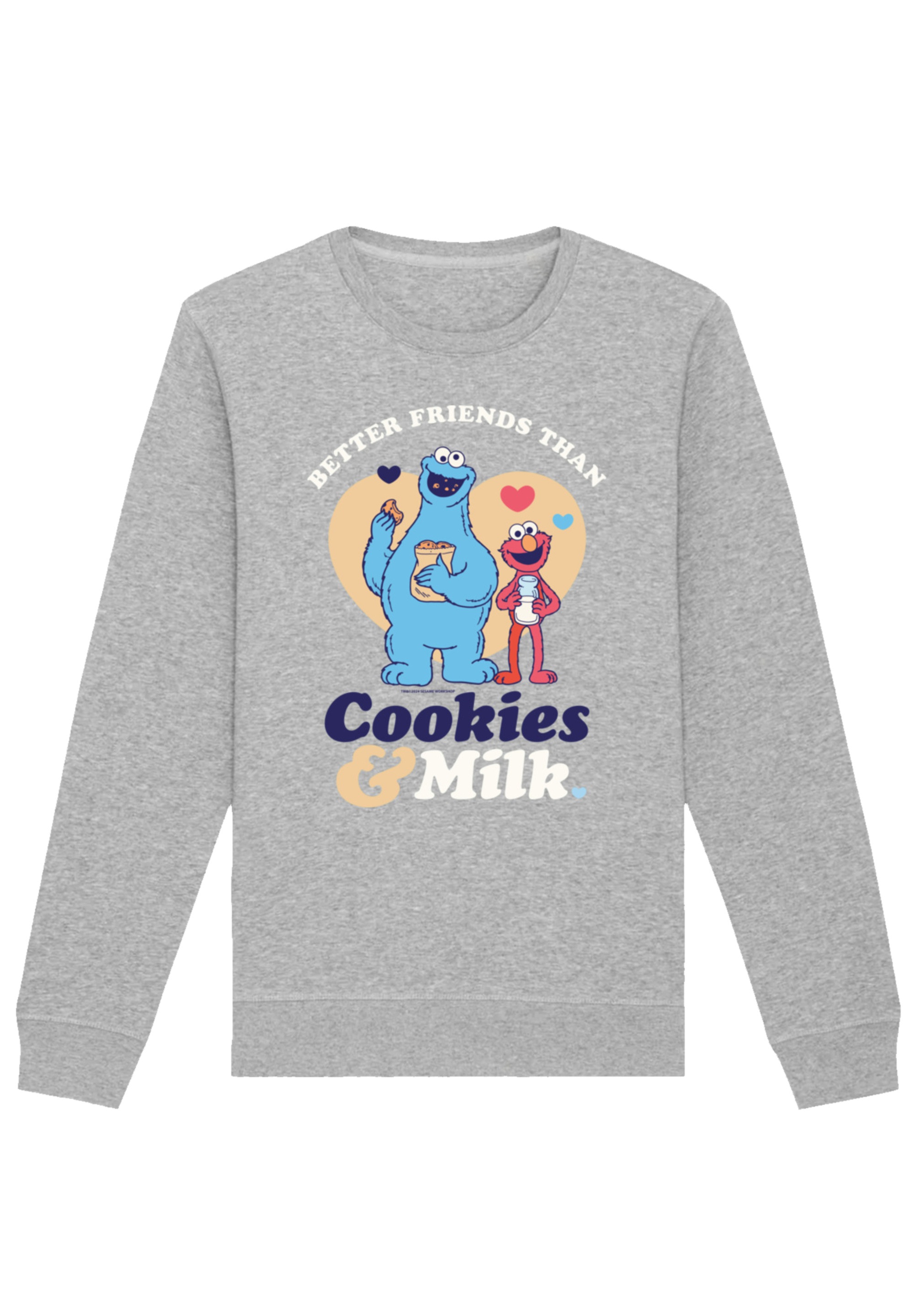 F4NT4STIC Sweatshirt "Sesamstraße Cookies & Milk", Premium Qualität,Nostalg günstig online kaufen