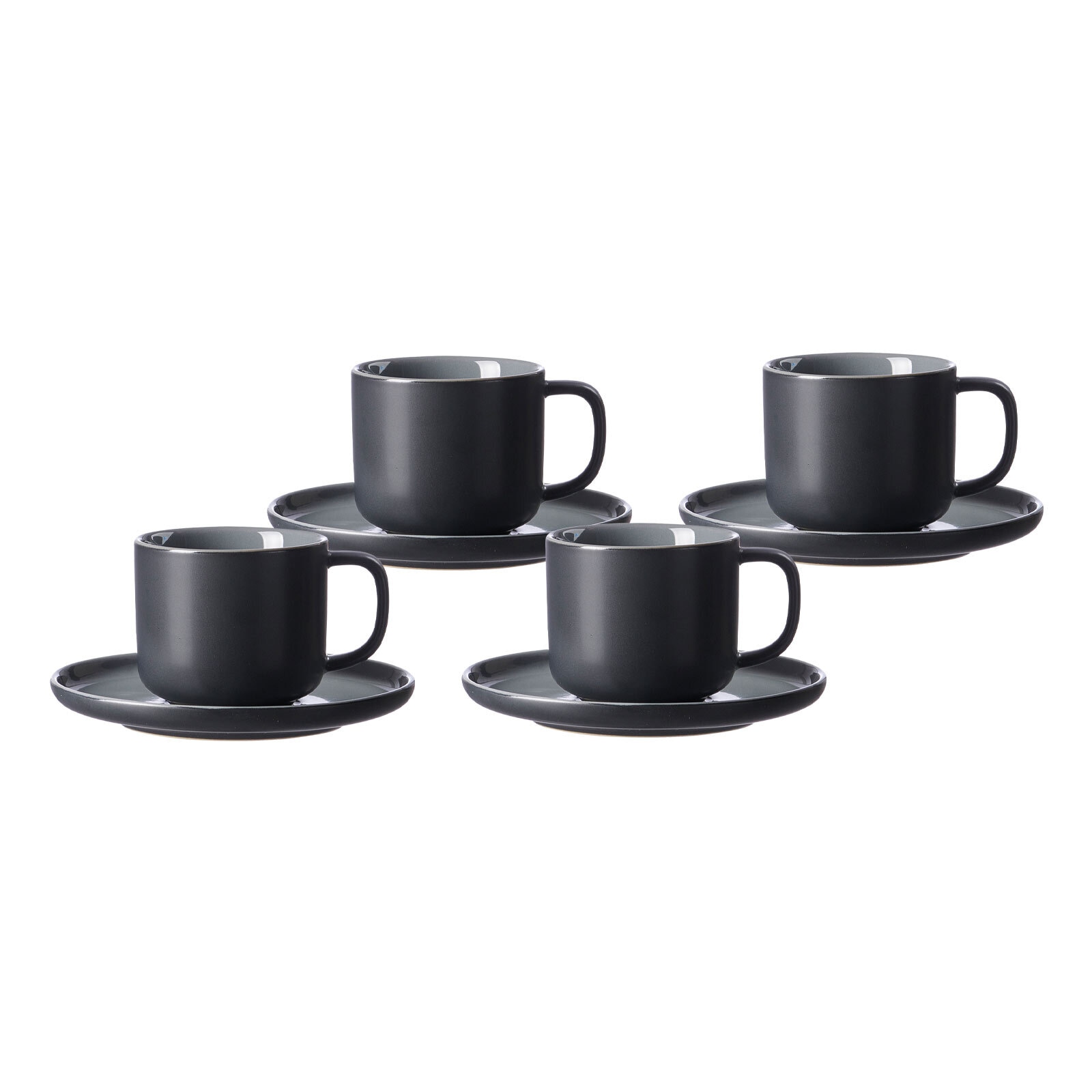Ritzenhoff & Breker Tasse "Kaffeetassen mit Untertassen Jasper 240 ml 4er Set"