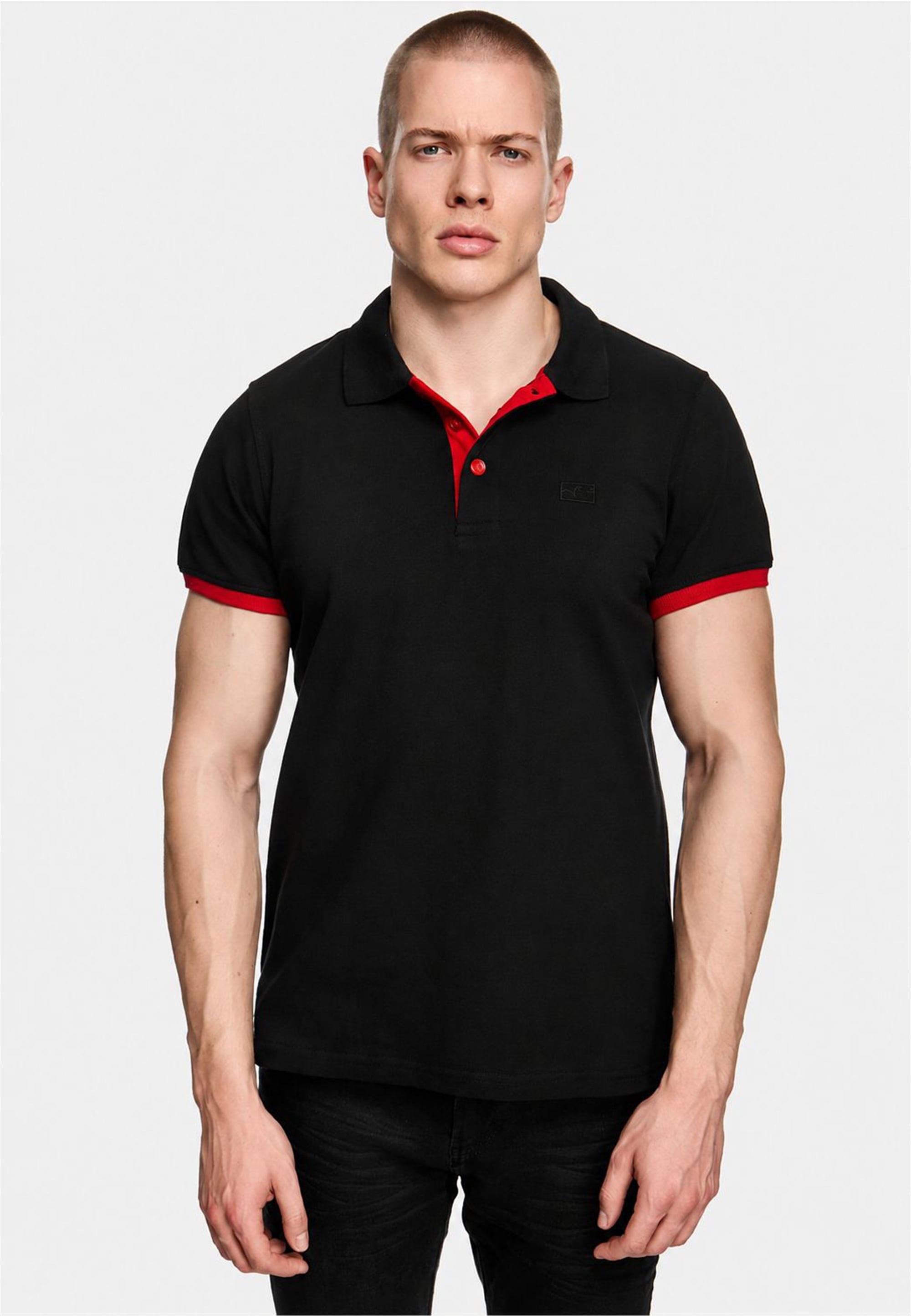 Rusty Neal Poloshirt "Rusty Neal Polo" mit kontrastfarbig abgesetzter Knopfleiste