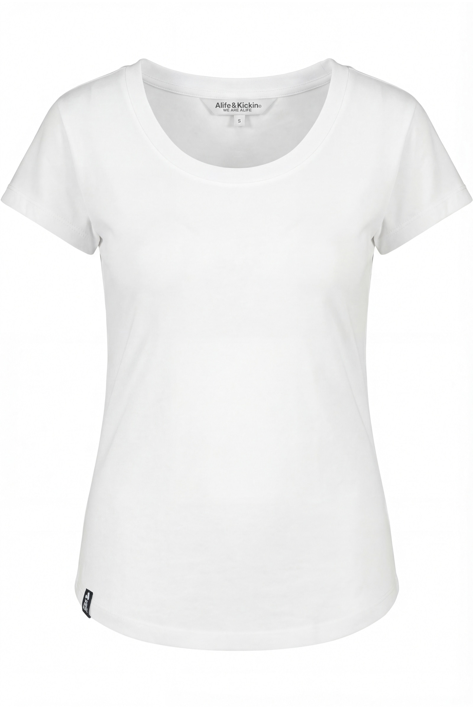 Alife & Kickin Rundhalsshirt leichtes Print Sommer-Top aus Bio-Baumwolle mit weitem U-Ausschnitt