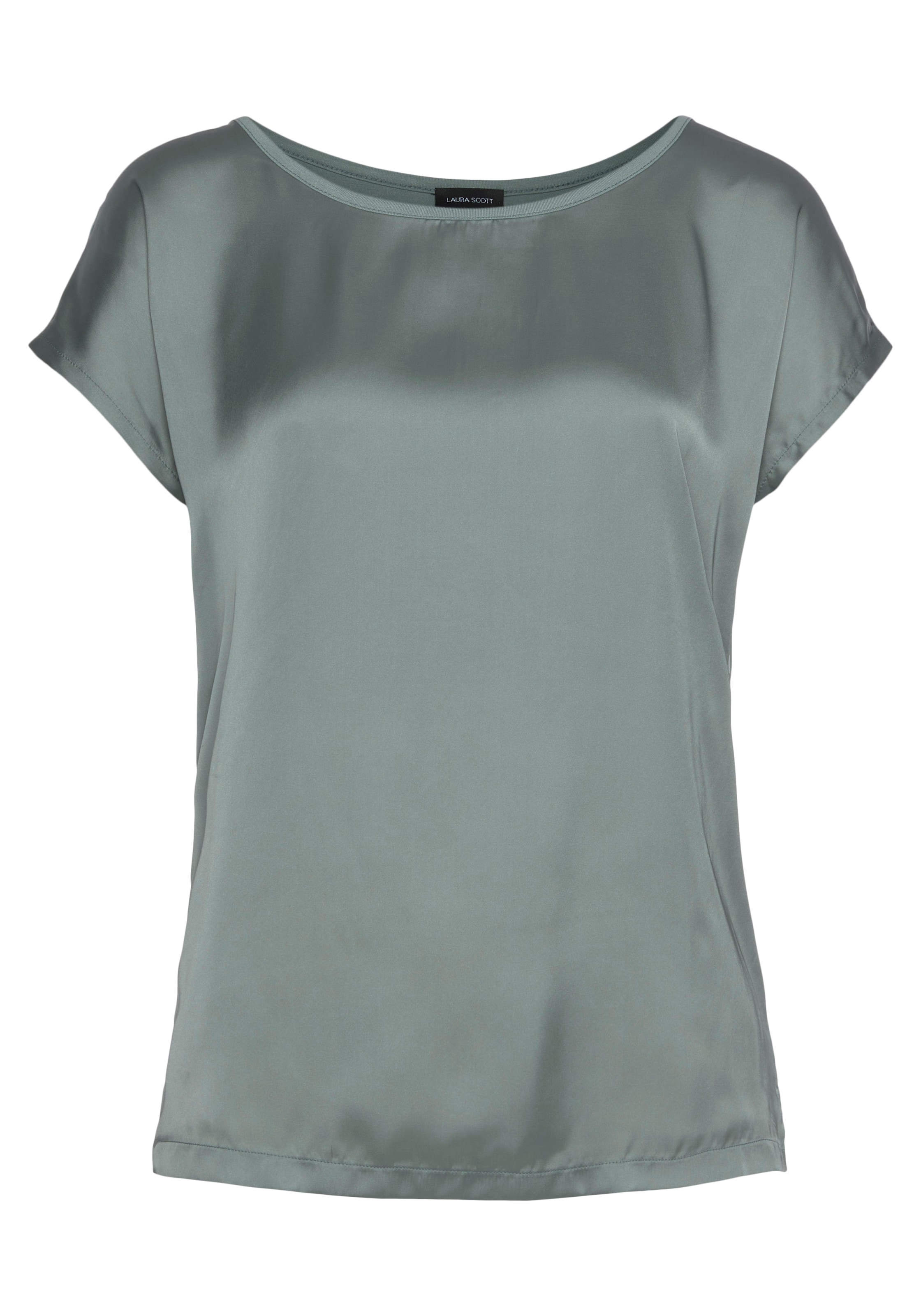 Laura Scott Shirtbluse, aus Satin und Jersey