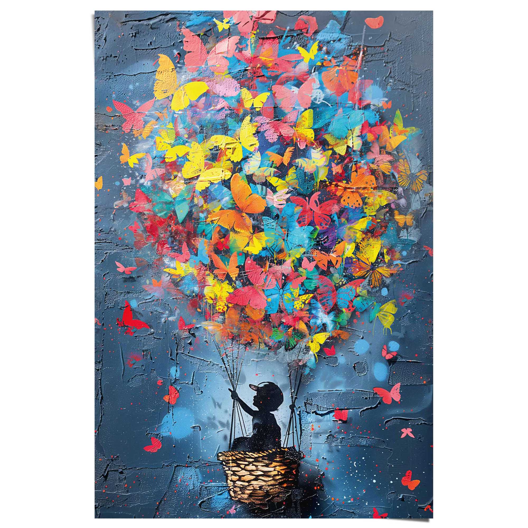 Reinders "Balloon Kid" Wohnzimmer - Mehrfarbig - 150 gr. Papier - Street Art - 61x91,5 cm