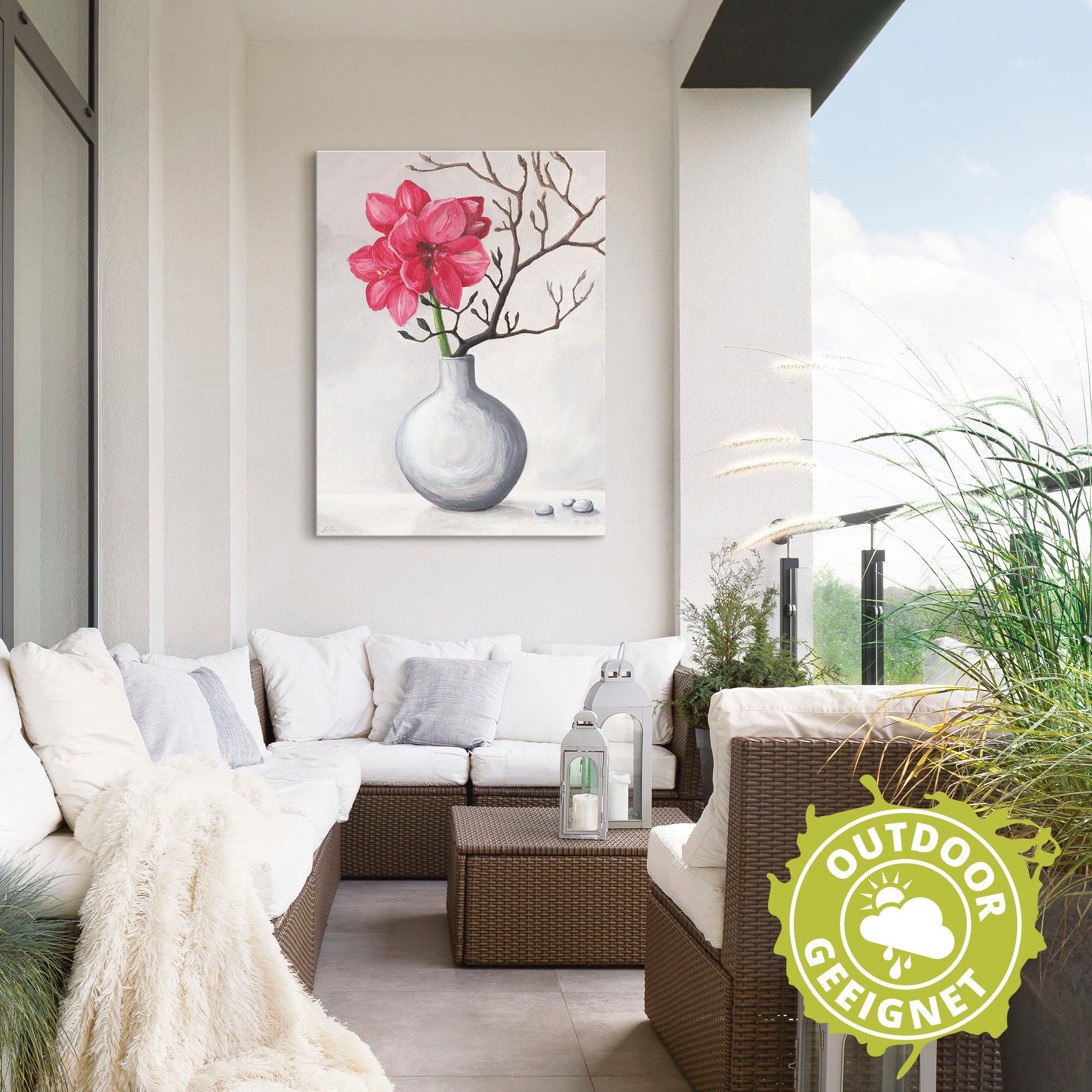 Artland Wandbild »Rote Amaryllis«, Blumen, (1 St.), als Alubild, Outdoorbild, Leinwandbild, Poster in verschied. Größen
