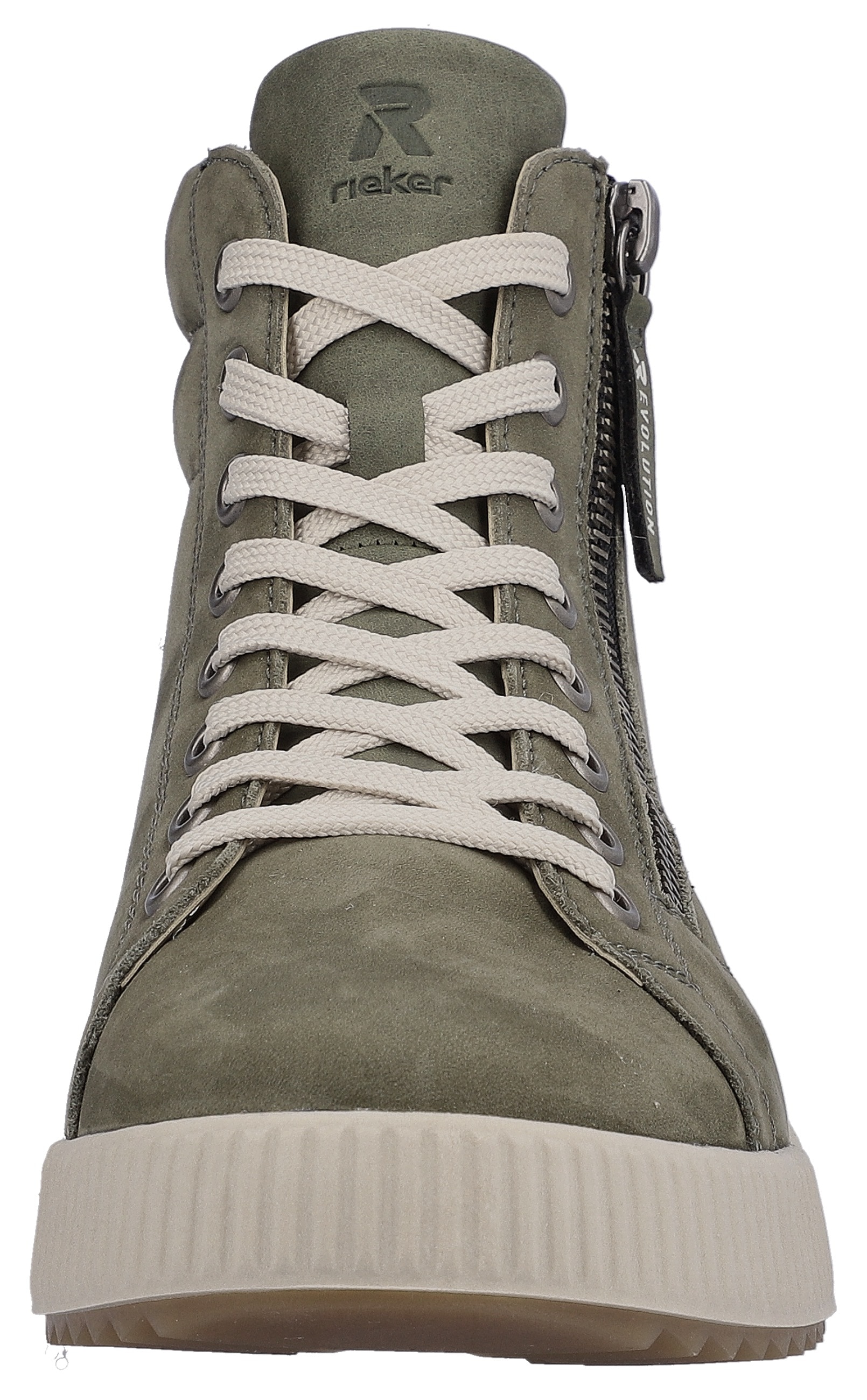 RIEKER Sport Schnürboots, Stiefelette, High Top Sneaker, Freizeitboots mit Reißverschluss