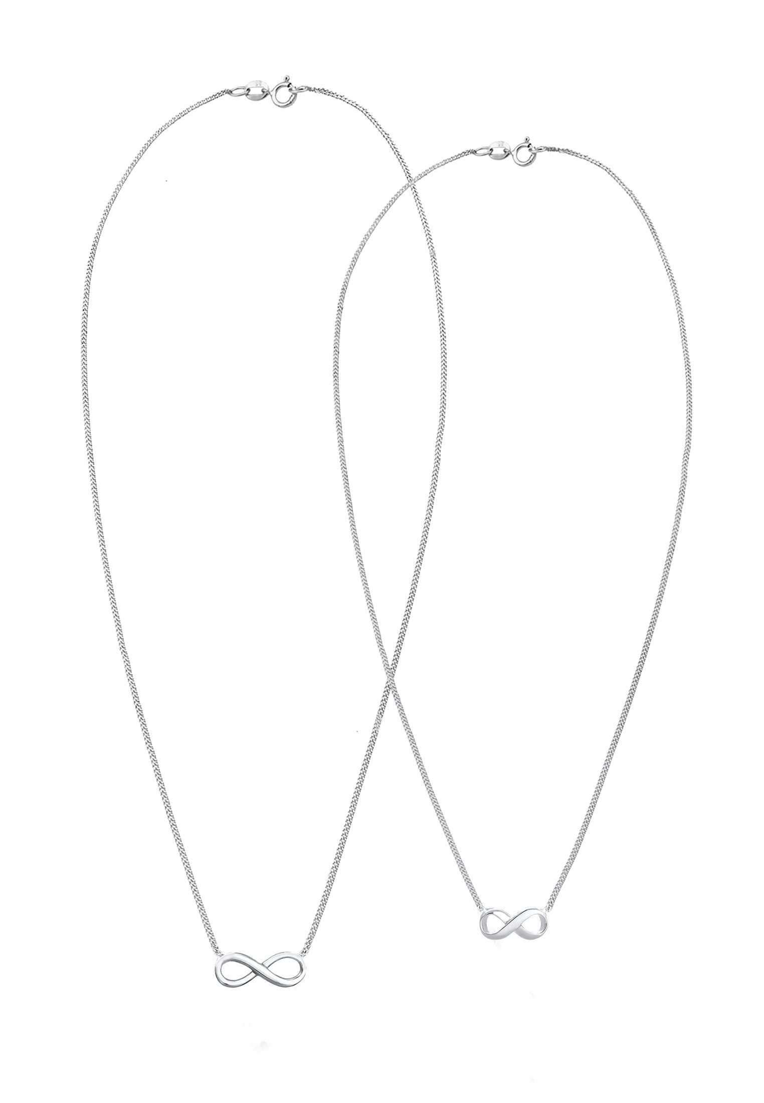 Elli Schmuckset »Infinity Unendlichkeit Symbol 2er Set 925 Silber«