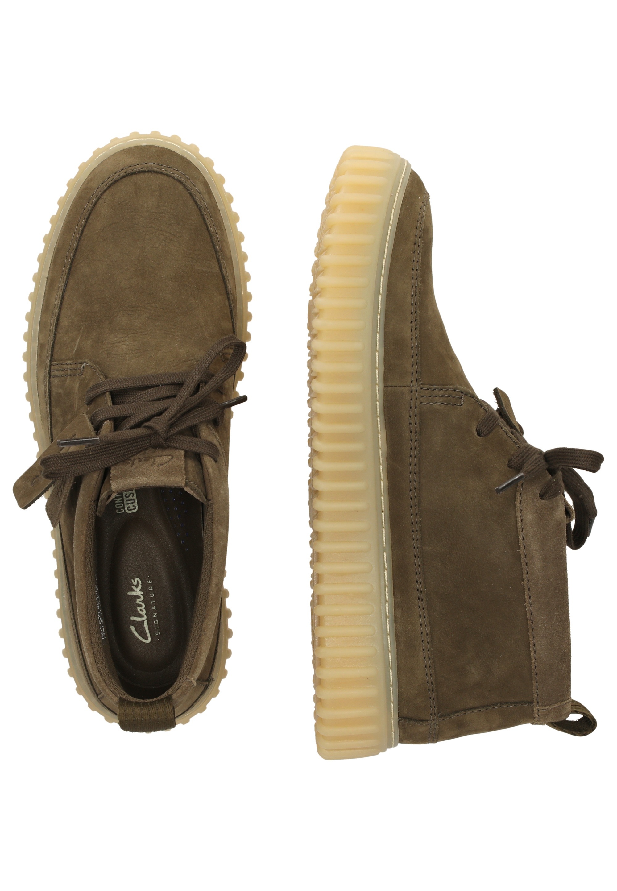 Clarks Stiefelette »Torhill Lace High«  mit gerippter Laufsohle