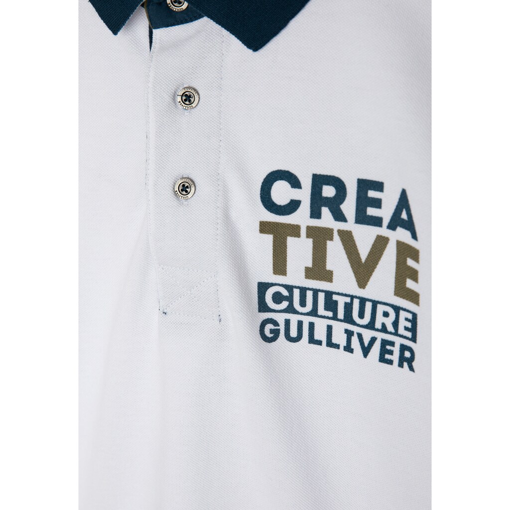 Gulliver Poloshirt, mit stylischem Print und Kontrast-Kragen