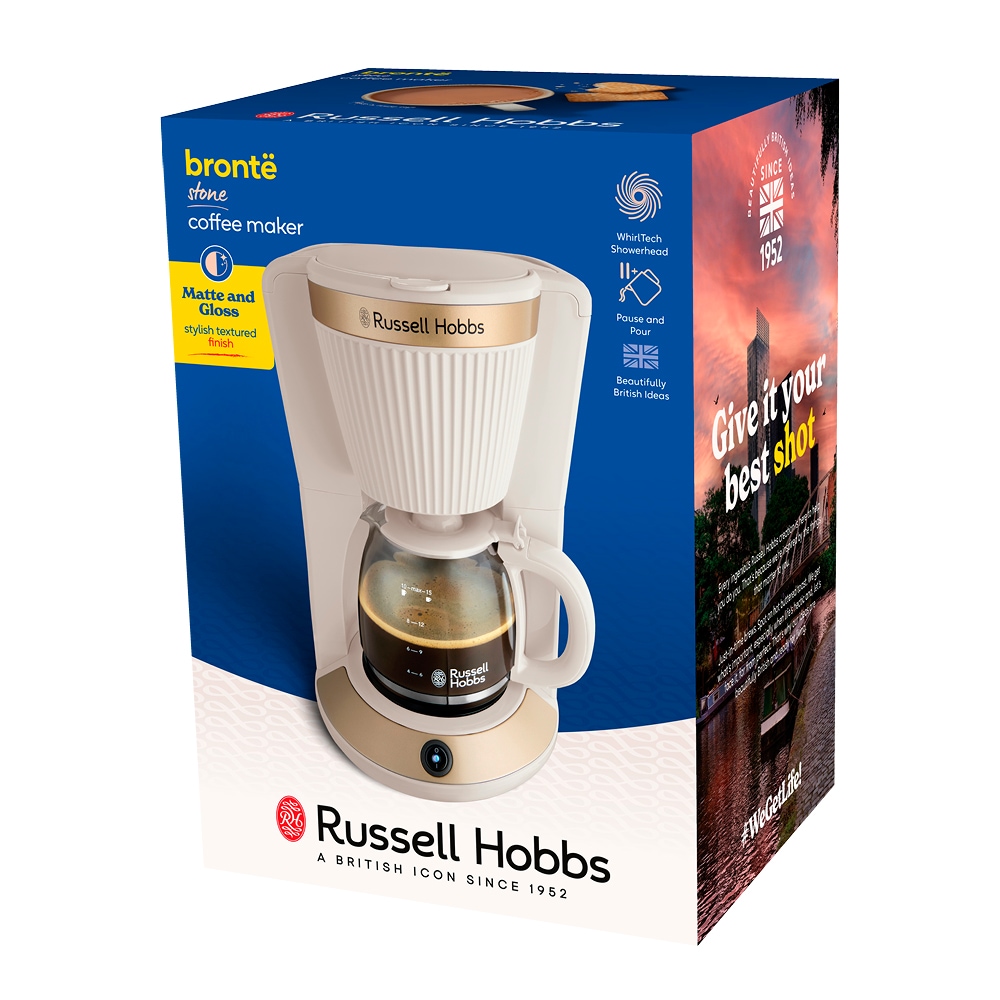RUSSELL HOBBS Filterkaffeemaschine »Stone 26781-56« 1,25 l Kaffeekanne 1,25l Glaskanne, Warmhaltefunktion, WhilTech-Brühtechnologie
