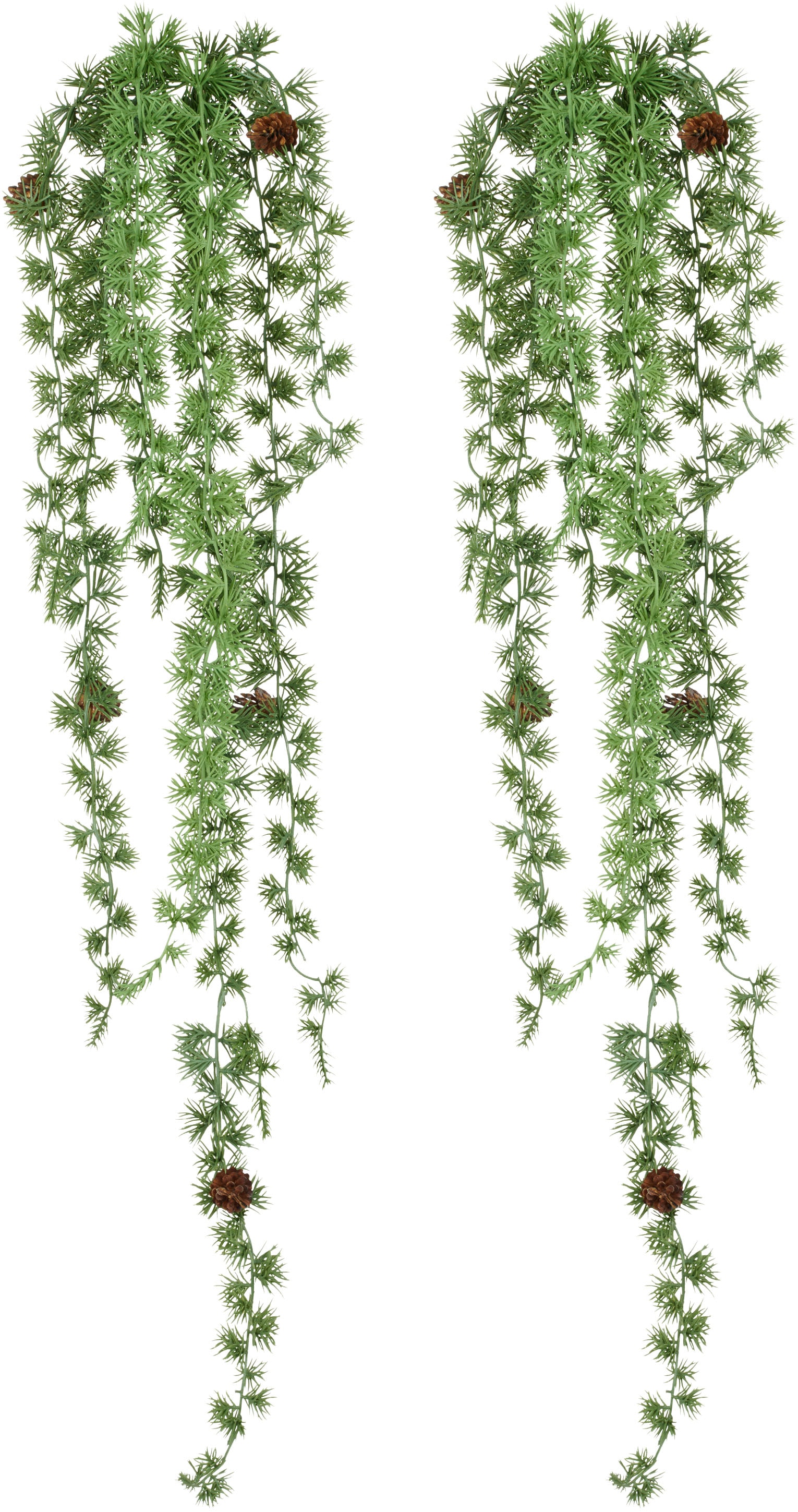 Creativ green Kunstranke "Hängezweig mit Zedernzweigen" mit Zapfen