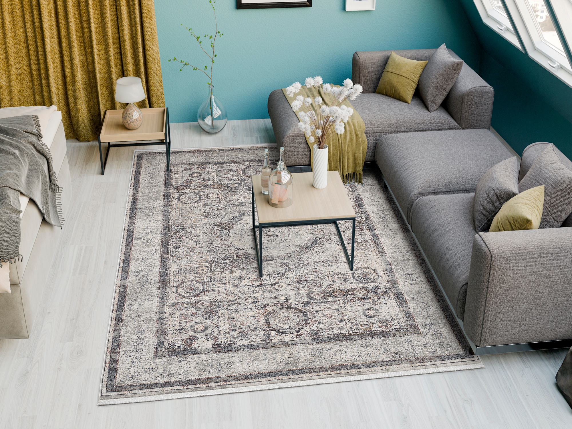 OCI DIE TEPPICHMARKE Teppich "MYSTIC BAZAAR" rechteckig 7 mm Höhe orient Muster in 3D-Optik, Bordüre, maschinell gewebt, Wohnzimmer