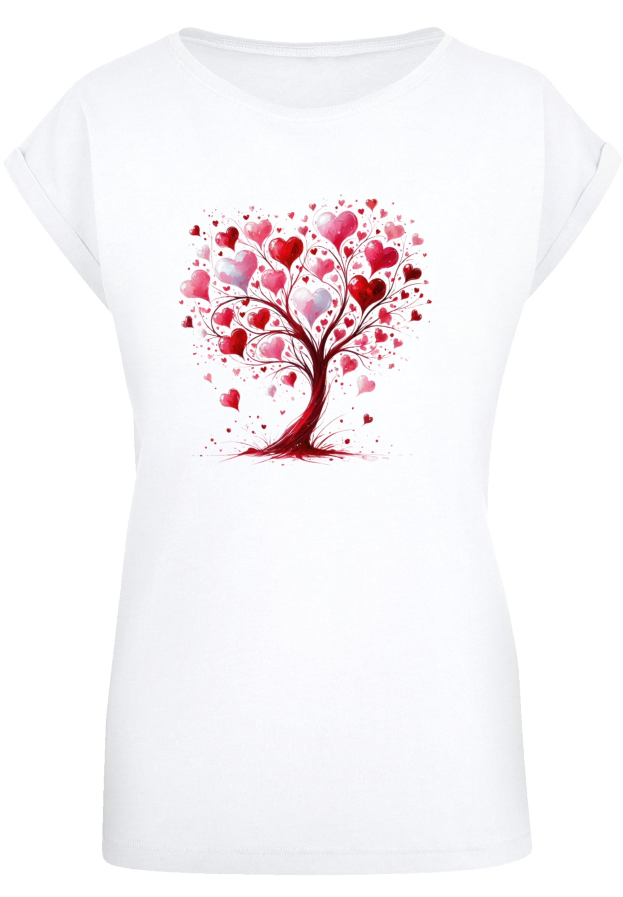 F4NT4STIC T-Shirt »Herz Baum Aquarell Druck«, Premium Qualität