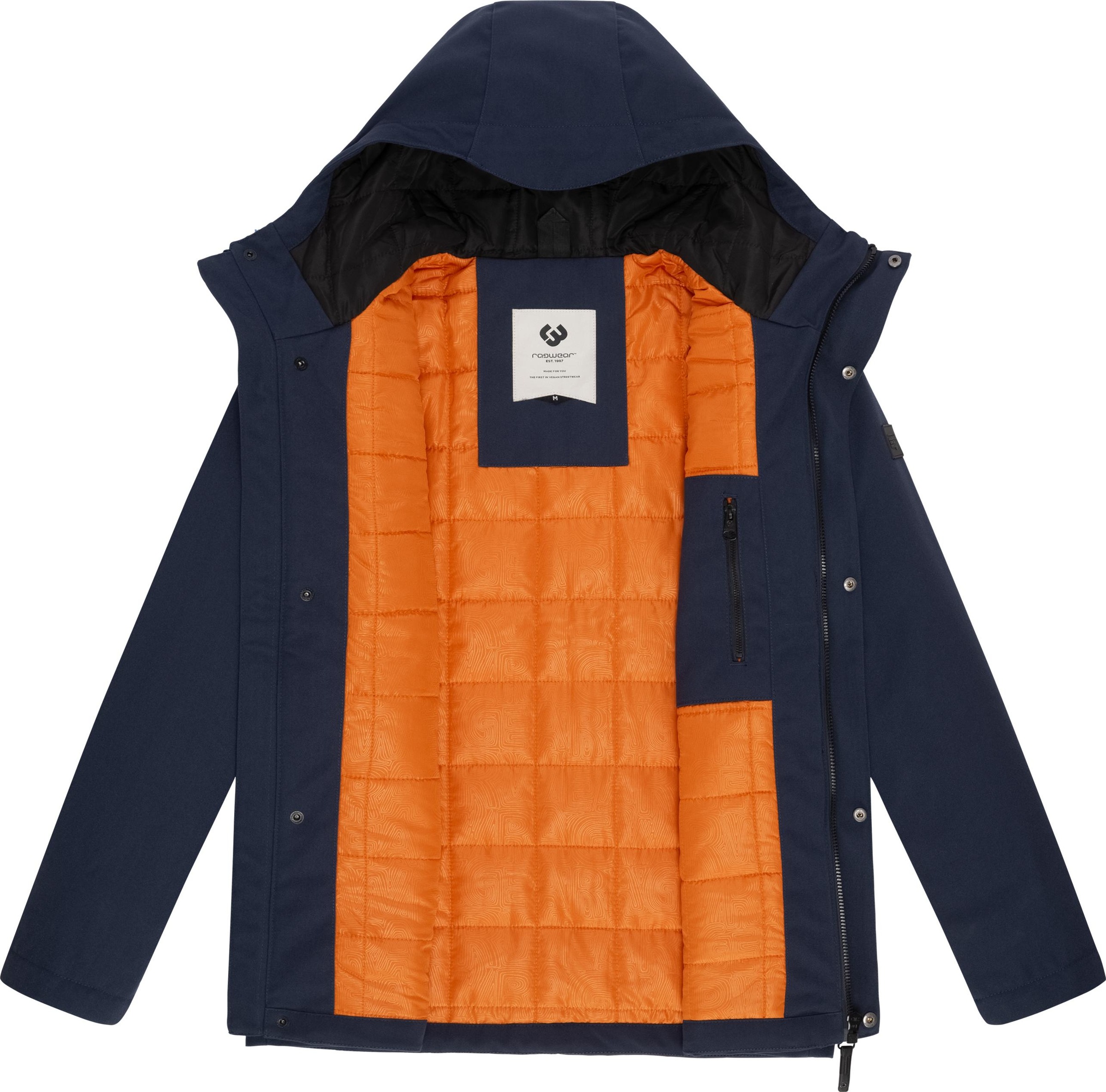 Ragwear Winterjacke »Mr Them«, mit Kapuze, stylische Herren Outdoorjacke mit großer Kapuze